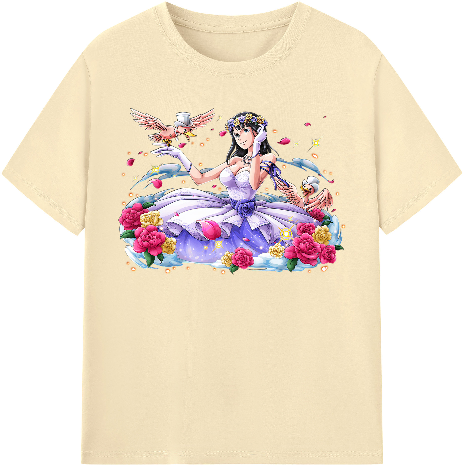 ワンピース ニコ・ロビン ONE PIECE Nico Robin 綿100％半袖Tシャツ（フロントプリント）