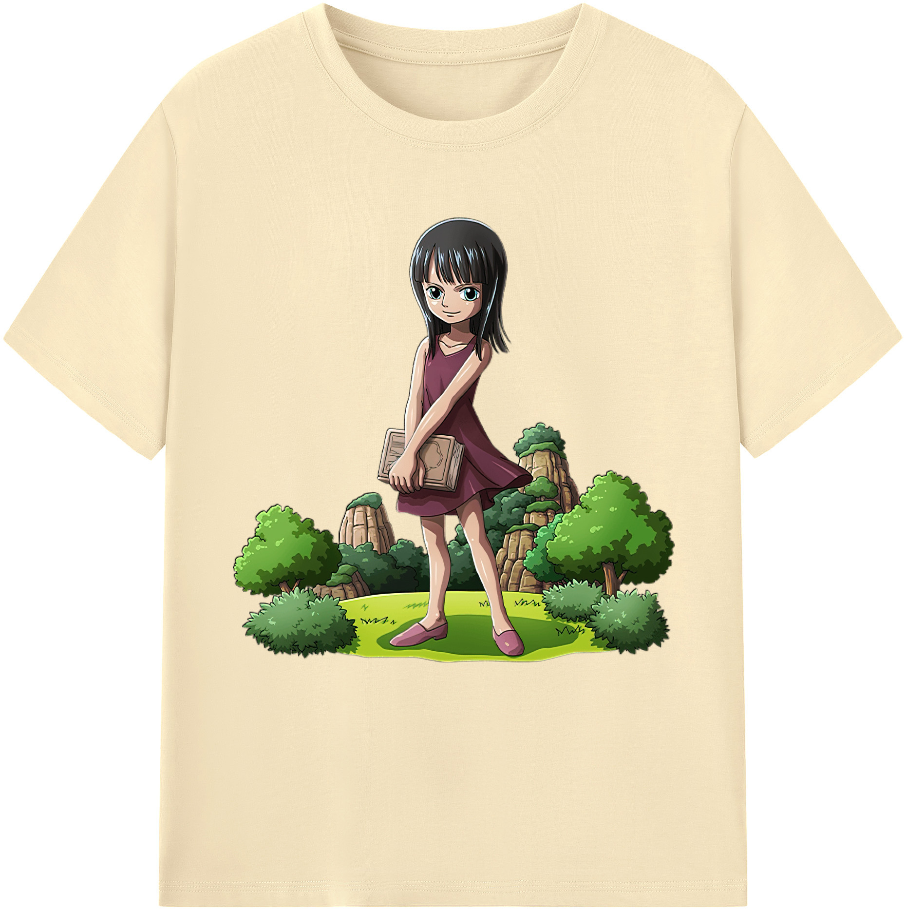 ワンピース ニコ・ロビン ONE PIECE Nico Robin 綿100％半袖Tシャツ（フロントプリント）