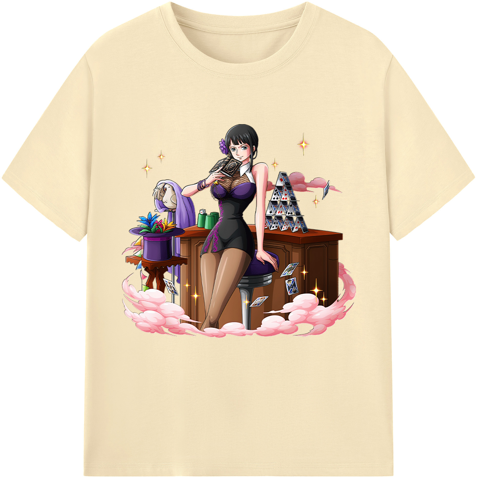 ワンピース ニコ・ロビン ONE PIECE Nico Robin 綿100％半袖Tシャツ（フロントプリント）