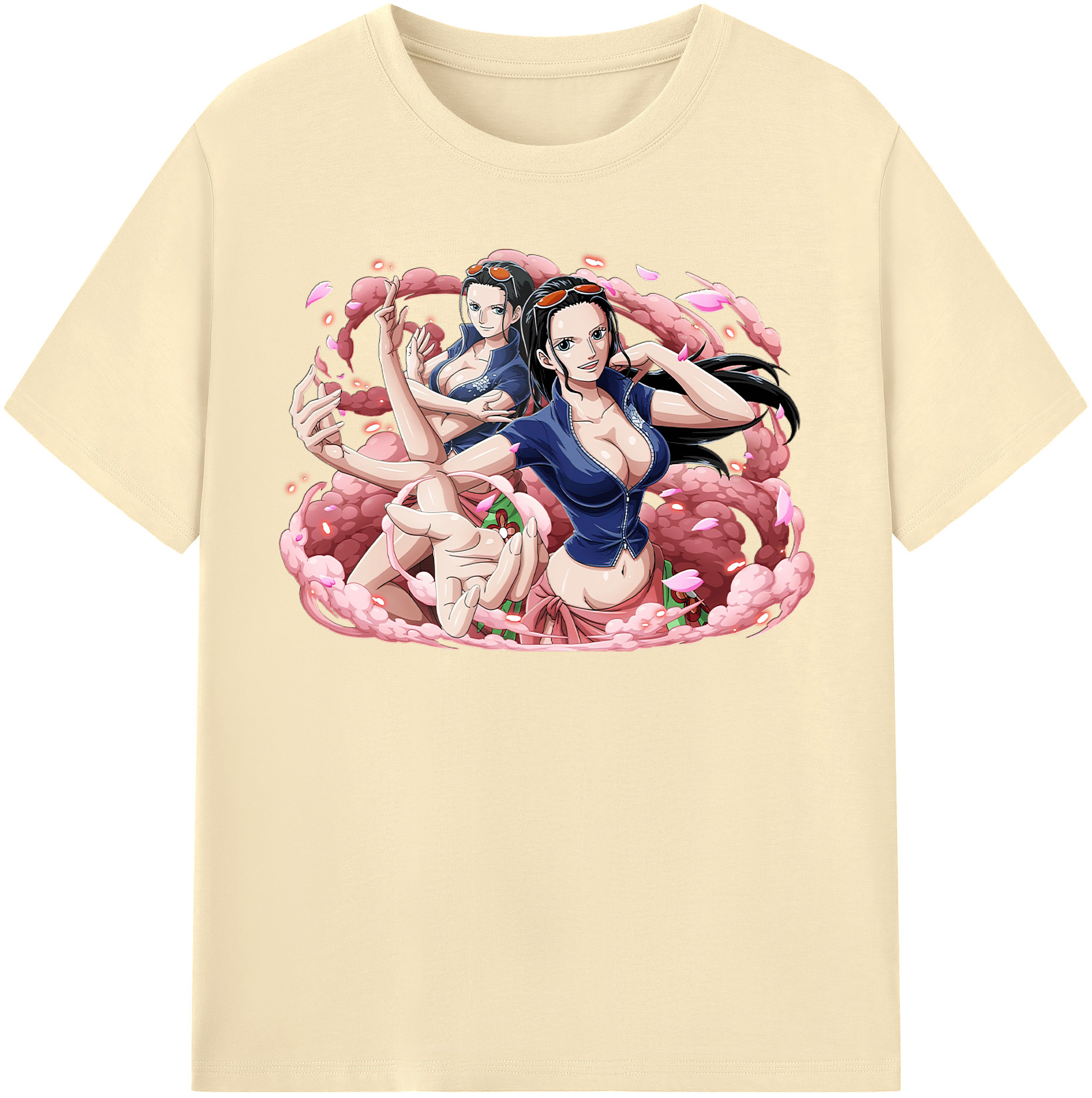 ワンピース ニコ・ロビン ONE PIECE Nico Robin 綿100％半袖Tシャツ（フロントプリント）