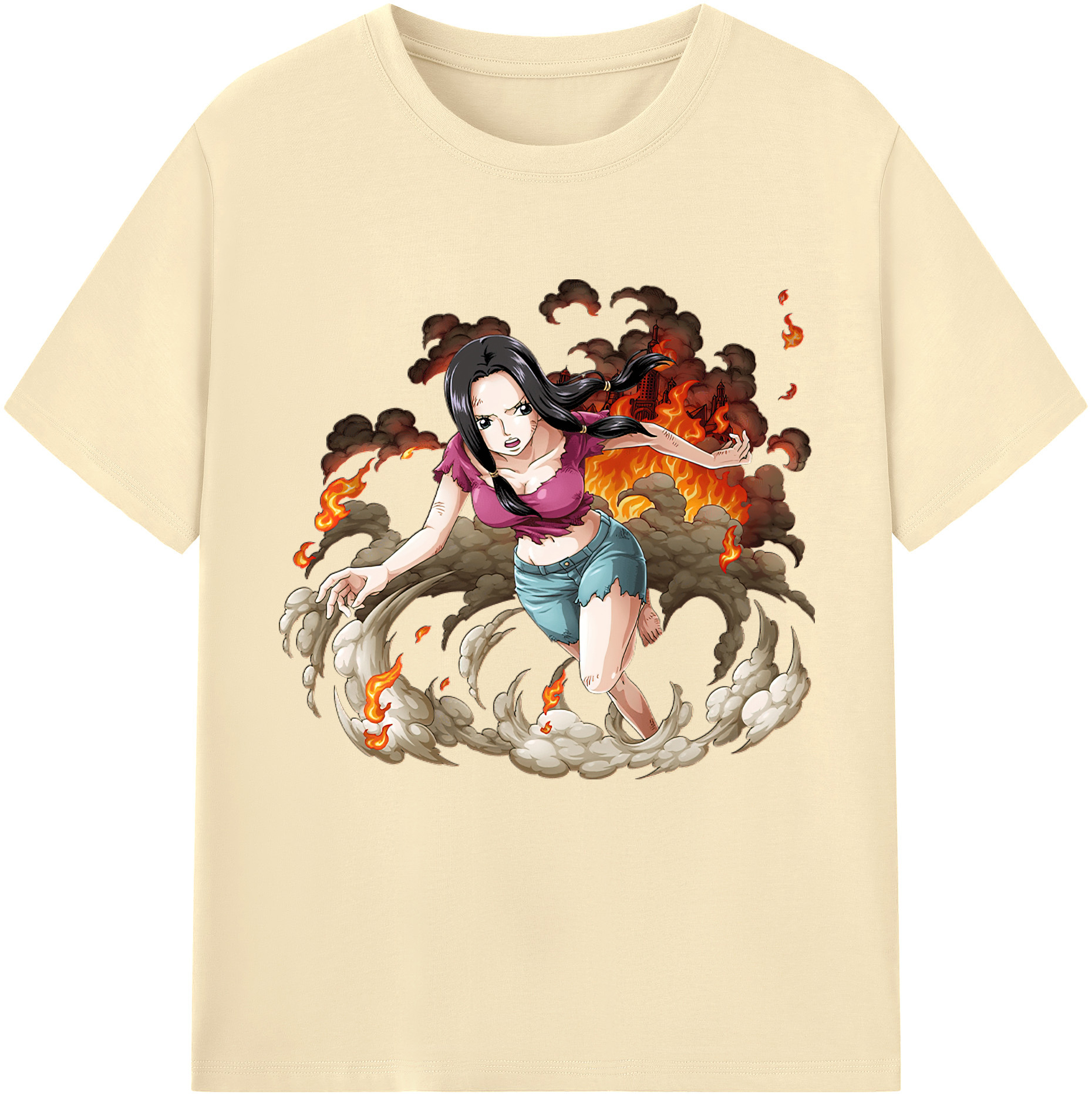 ワンピース ニコ・ロビン ONE PIECE Nico Robin 綿100％半袖Tシャツ（フロントプリント）