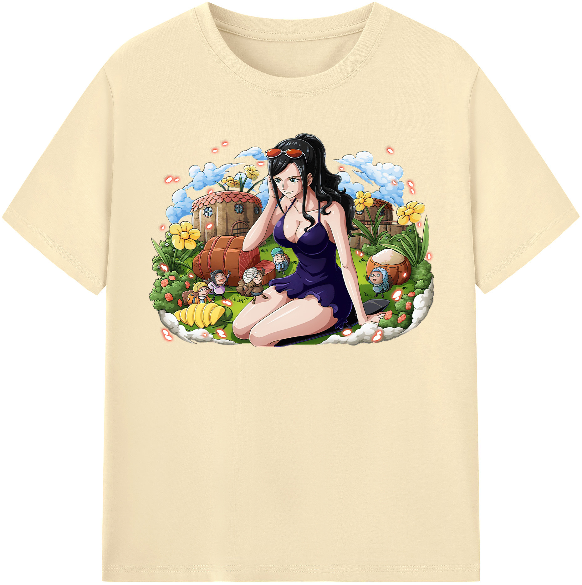 ワンピース ニコ・ロビン ONE PIECE Nico Robin 綿100％半袖Tシャツ（フロントプリント）