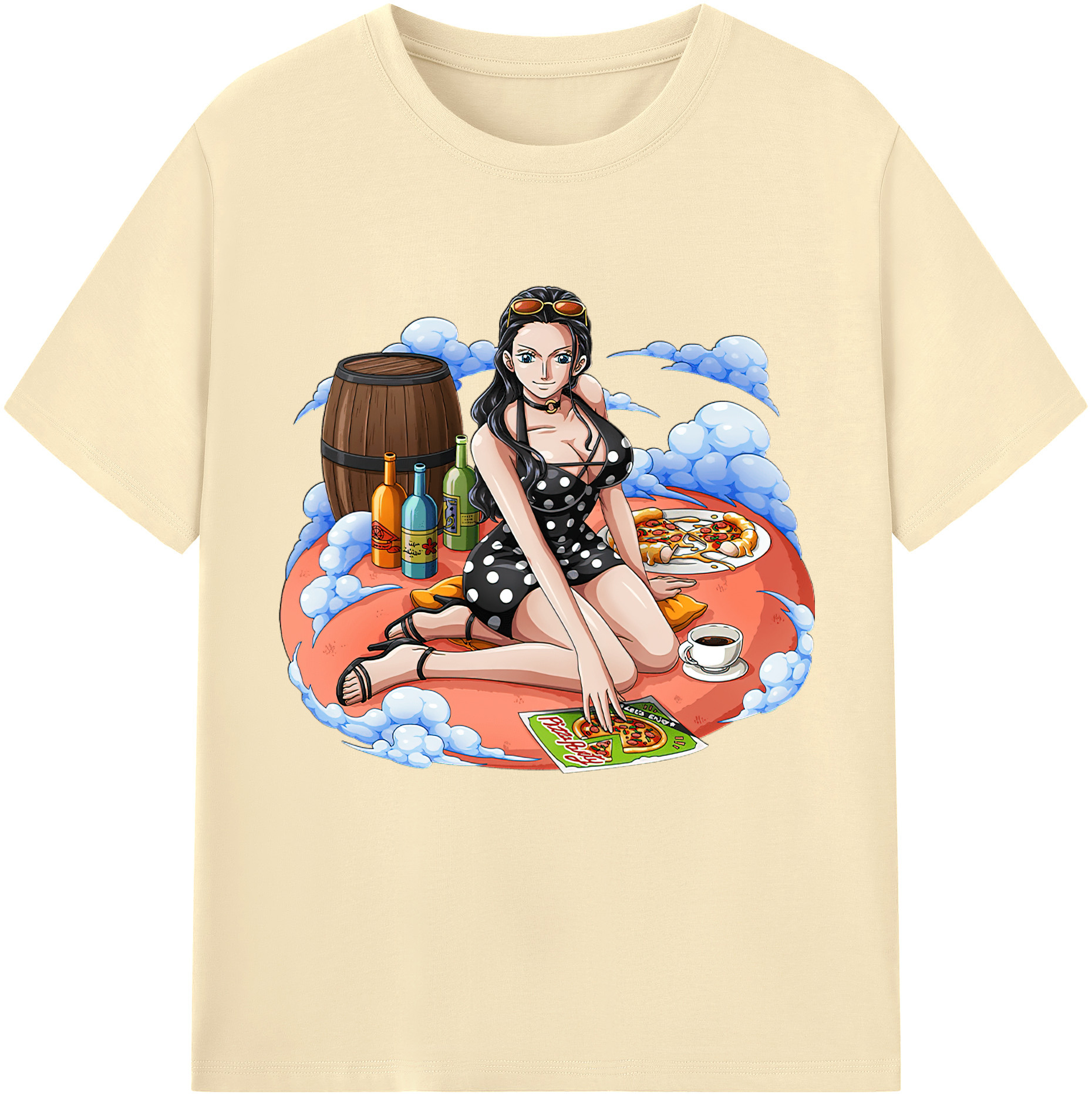 ワンピース ニコ・ロビン ONE PIECE Nico Robin 綿100％半袖Tシャツ（フロントプリント）