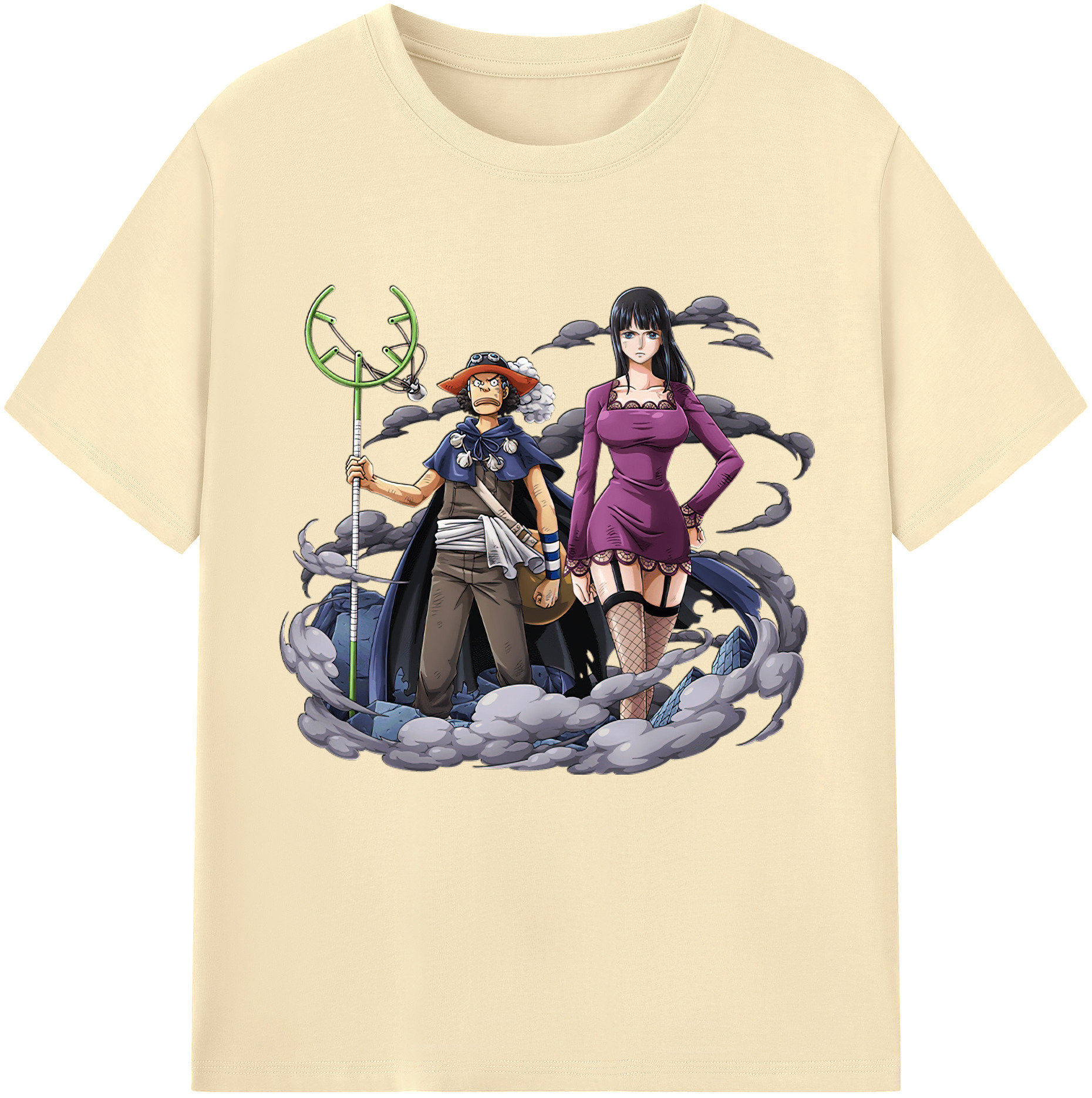 ワンピース ニコ・ロビン ONE PIECE Nico Robin 綿100％半袖Tシャツ（フロントプリント）