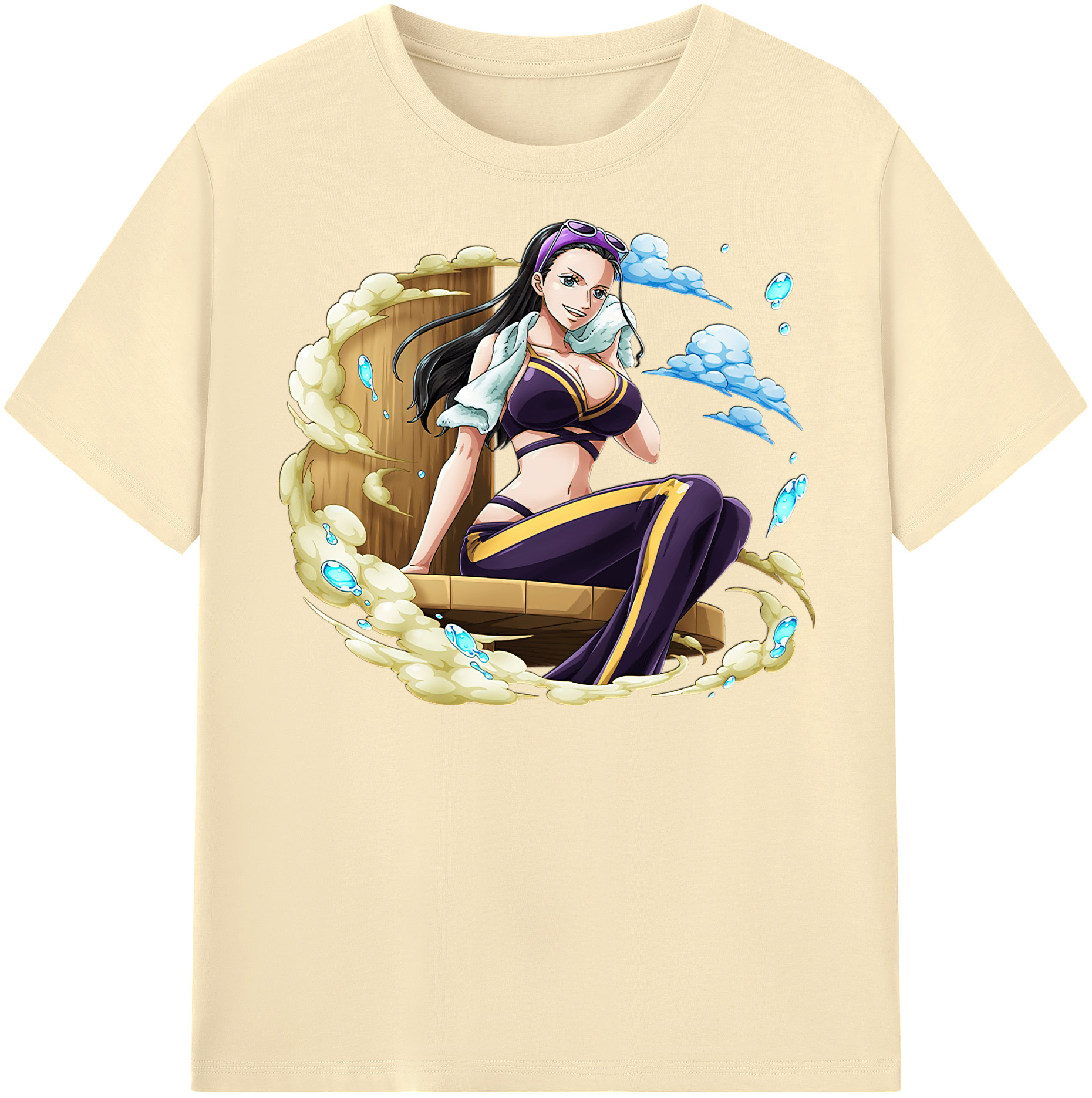 ワンピース ニコ・ロビン ONE PIECE Nico Robin 綿100％半袖Tシャツ（フロントプリント）
