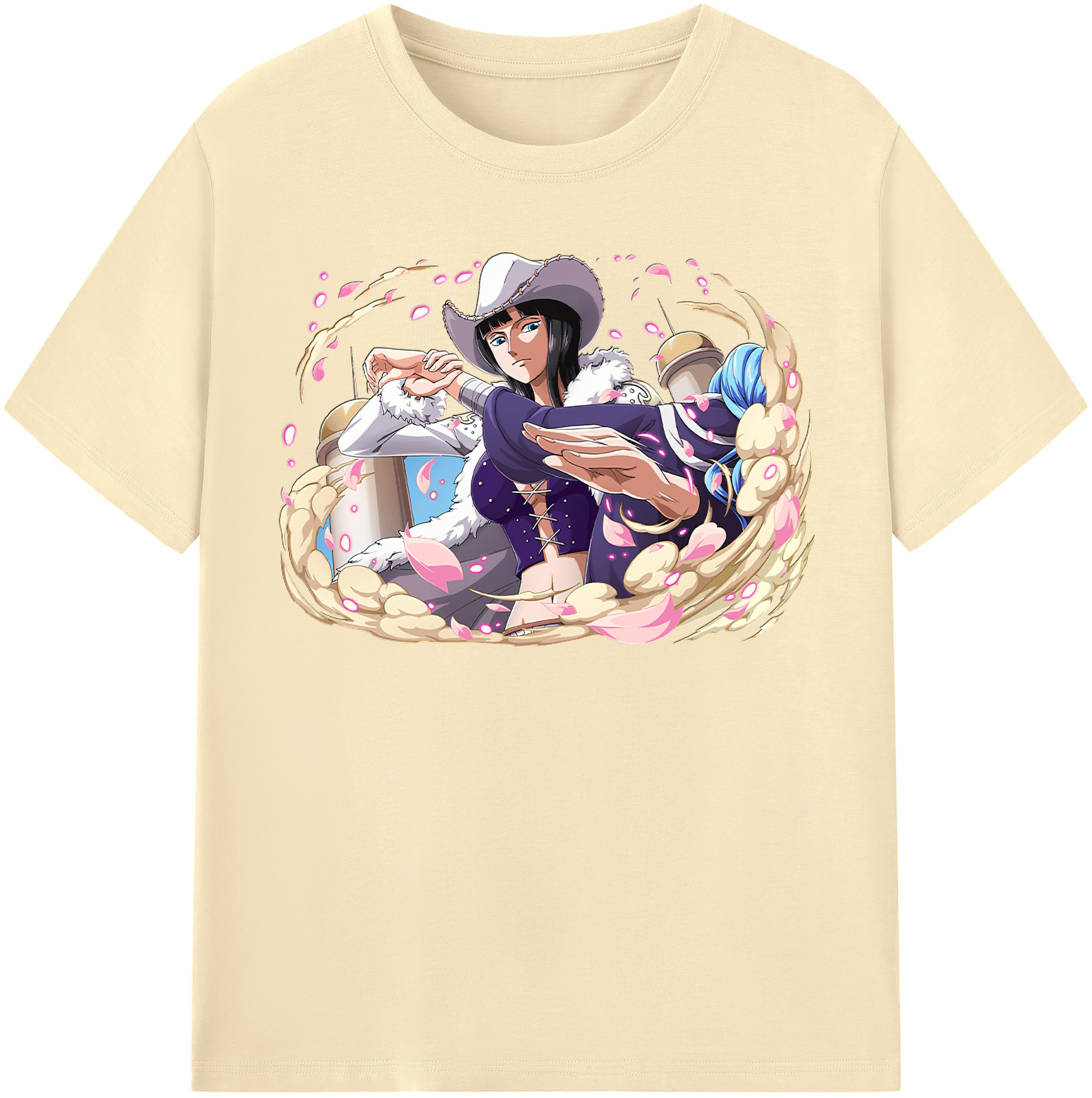 ワンピース ニコ・ロビン ONE PIECE Nico Robin 綿100％半袖Tシャツ（フロントプリント）