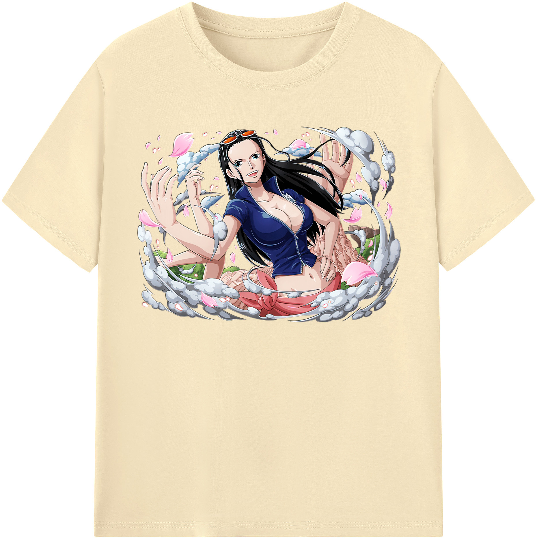 ワンピース ニコ・ロビン ONE PIECE Nico Robin 綿100％半袖Tシャツ（フロントプリント）