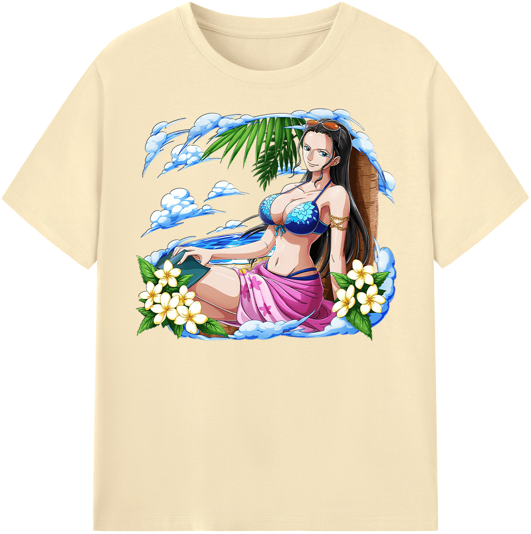 ワンピース ニコ・ロビン ONE PIECE Nico Robin 綿100％半袖Tシャツ（フロントプリント）