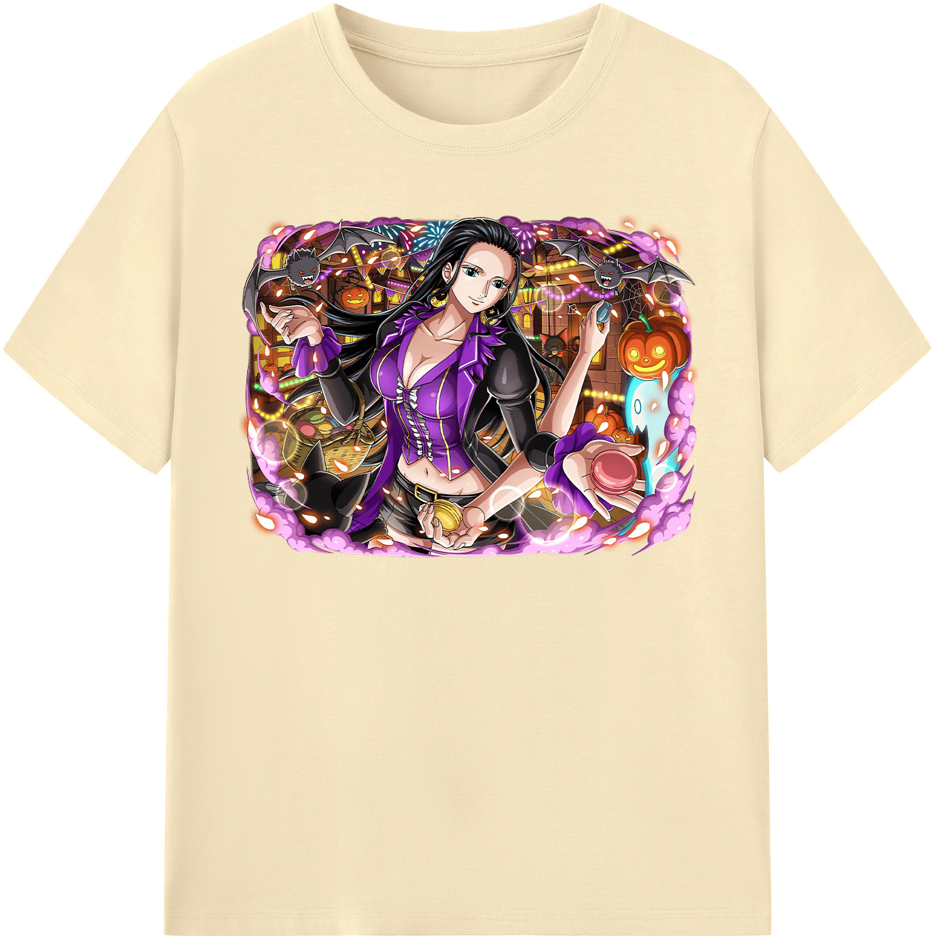 ワンピース ニコ・ロビン ONE PIECE Nico Robin 綿100％半袖Tシャツ（フロントプリント）