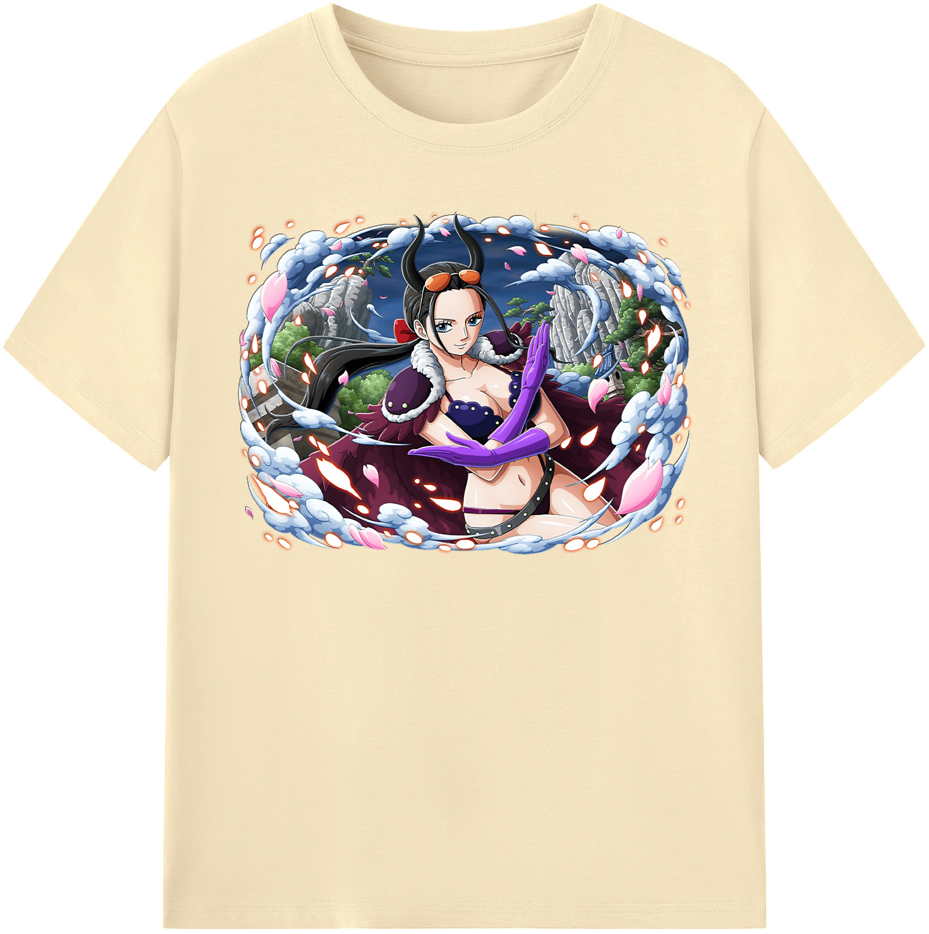 ワンピース ニコ・ロビン ONE PIECE Nico Robin 綿100％半袖Tシャツ（フロントプリント）