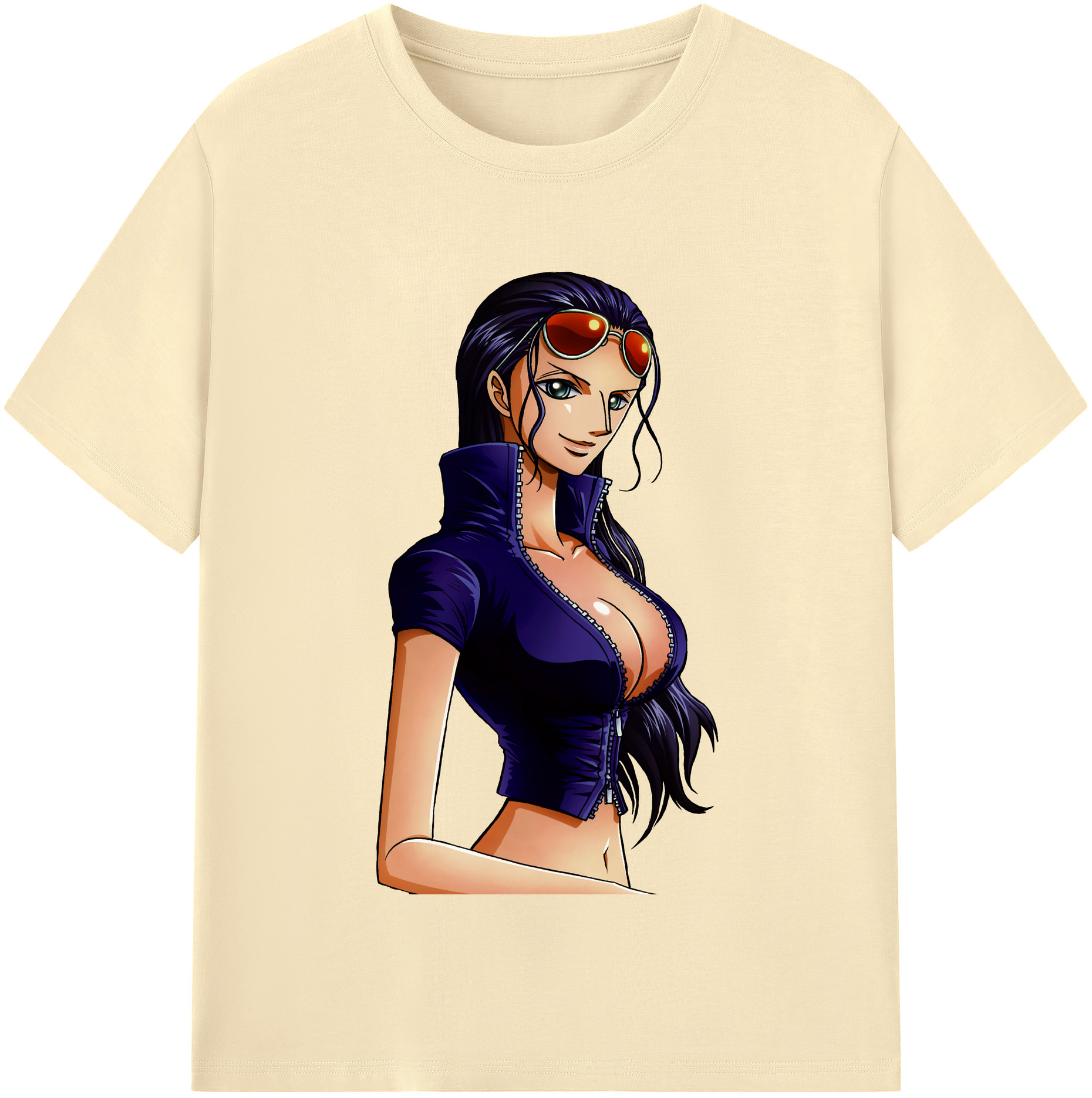 ワンピース ニコ・ロビン ONE PIECE Nico Robin 綿100％半袖Tシャツ（フロントプリント）