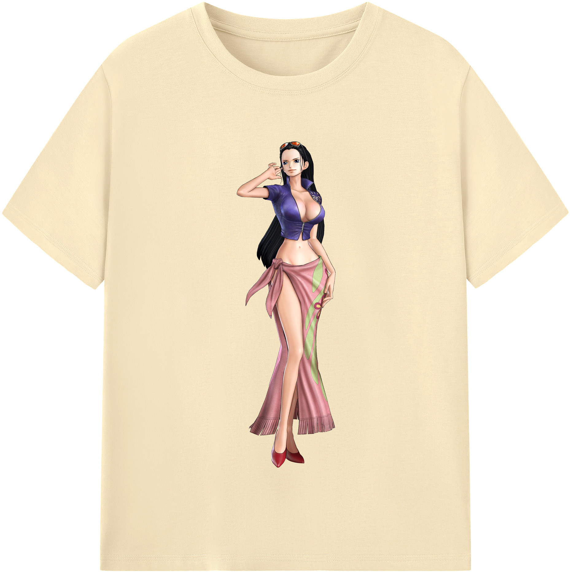 ワンピース ニコ・ロビン ONE PIECE Nico Robin 綿100％半袖Tシャツ（フロントプリント）