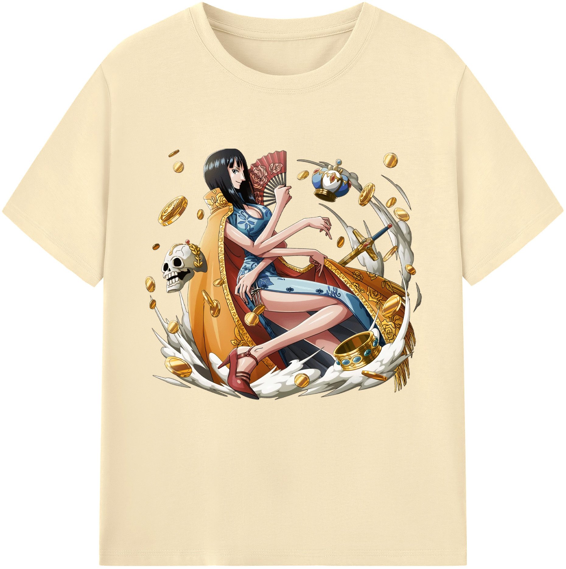 ワンピース ニコ・ロビン ONE PIECE Nico Robin 綿100％半袖Tシャツ（フロントプリント）