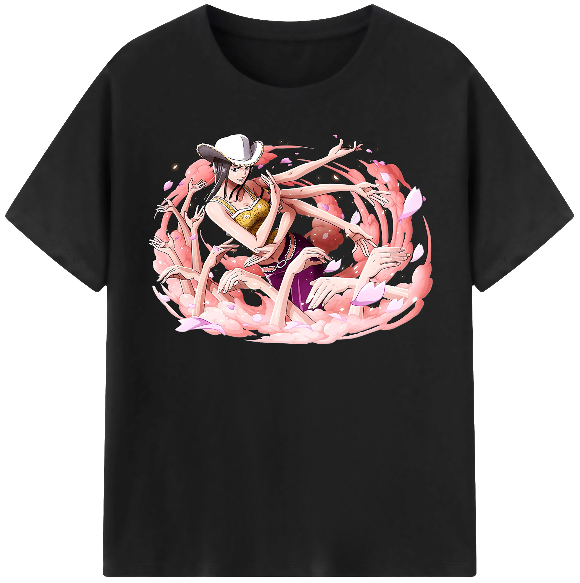 ワンピース ニコ・ロビン ONE PIECE Nico Robin 綿100％半袖Tシャツ（フロントプリント）