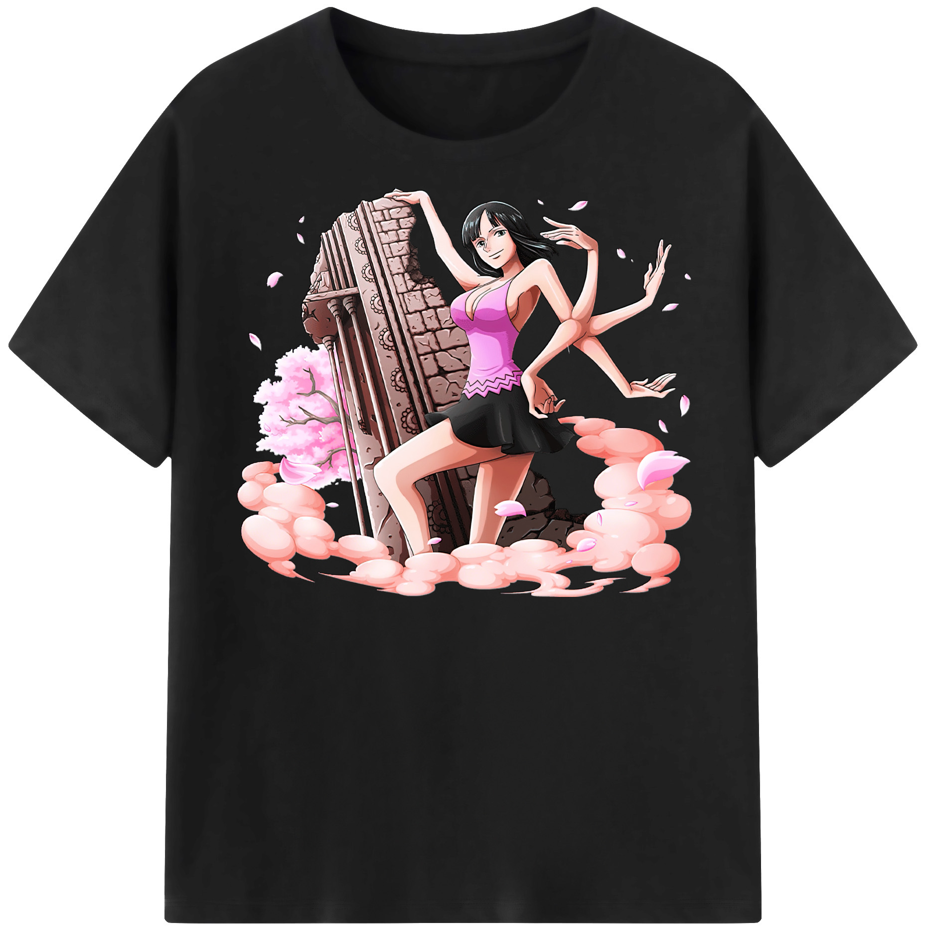 ワンピース ニコ・ロビン ONE PIECE Nico Robin 綿100％半袖Tシャツ（フロントプリント）