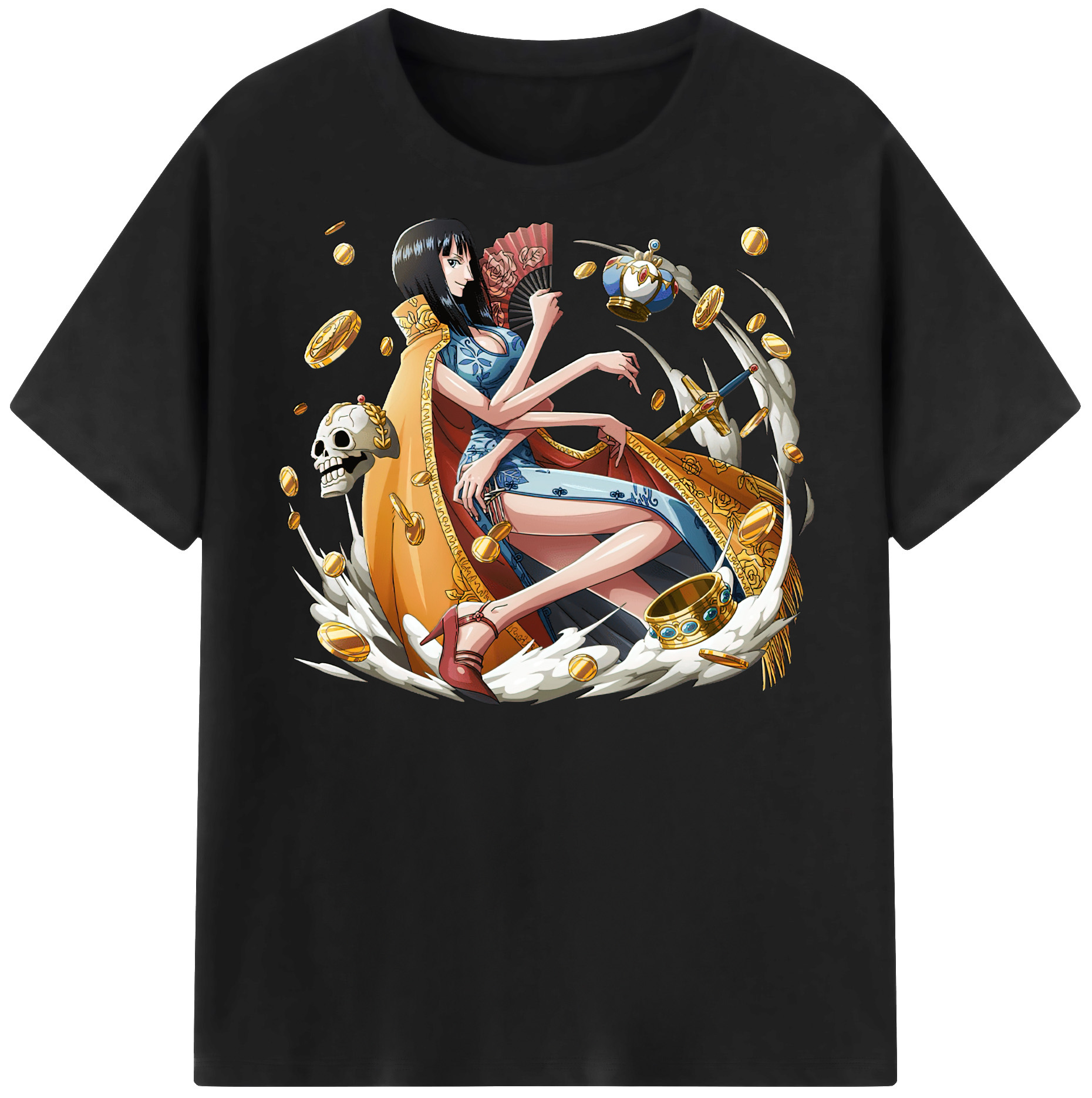 ワンピース ニコ・ロビン ONE PIECE Nico Robin 綿100％半袖Tシャツ（フロントプリント）