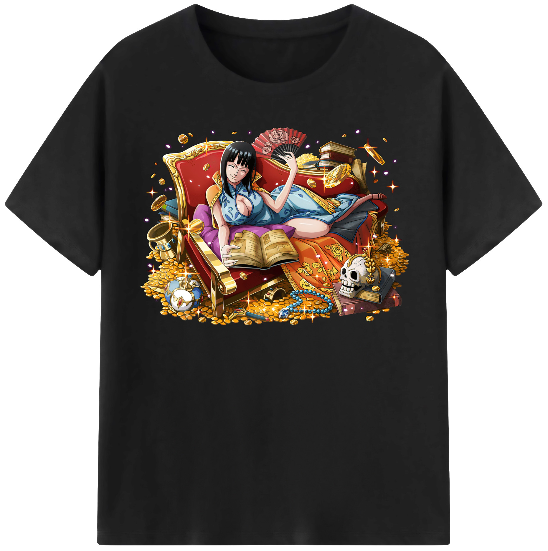 ワンピース ニコ・ロビン ONE PIECE Nico Robin 綿100％半袖Tシャツ（フロントプリント）
