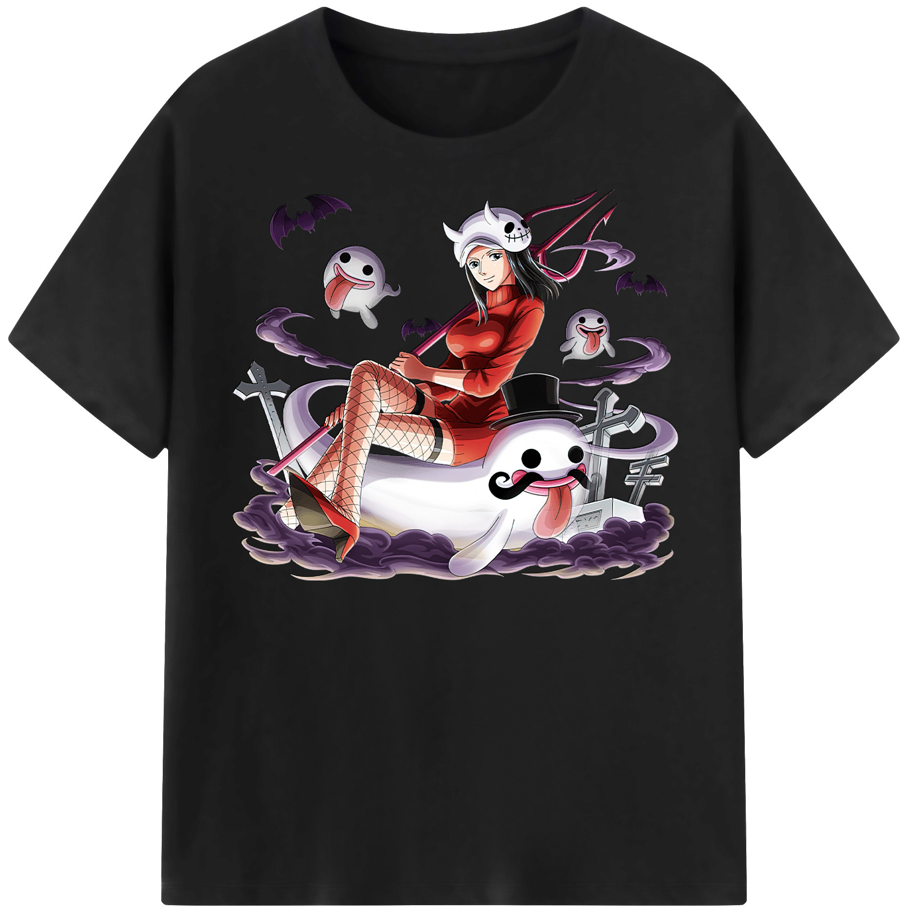 ワンピース ニコ・ロビン ONE PIECE Nico Robin 綿100％半袖Tシャツ（フロントプリント）