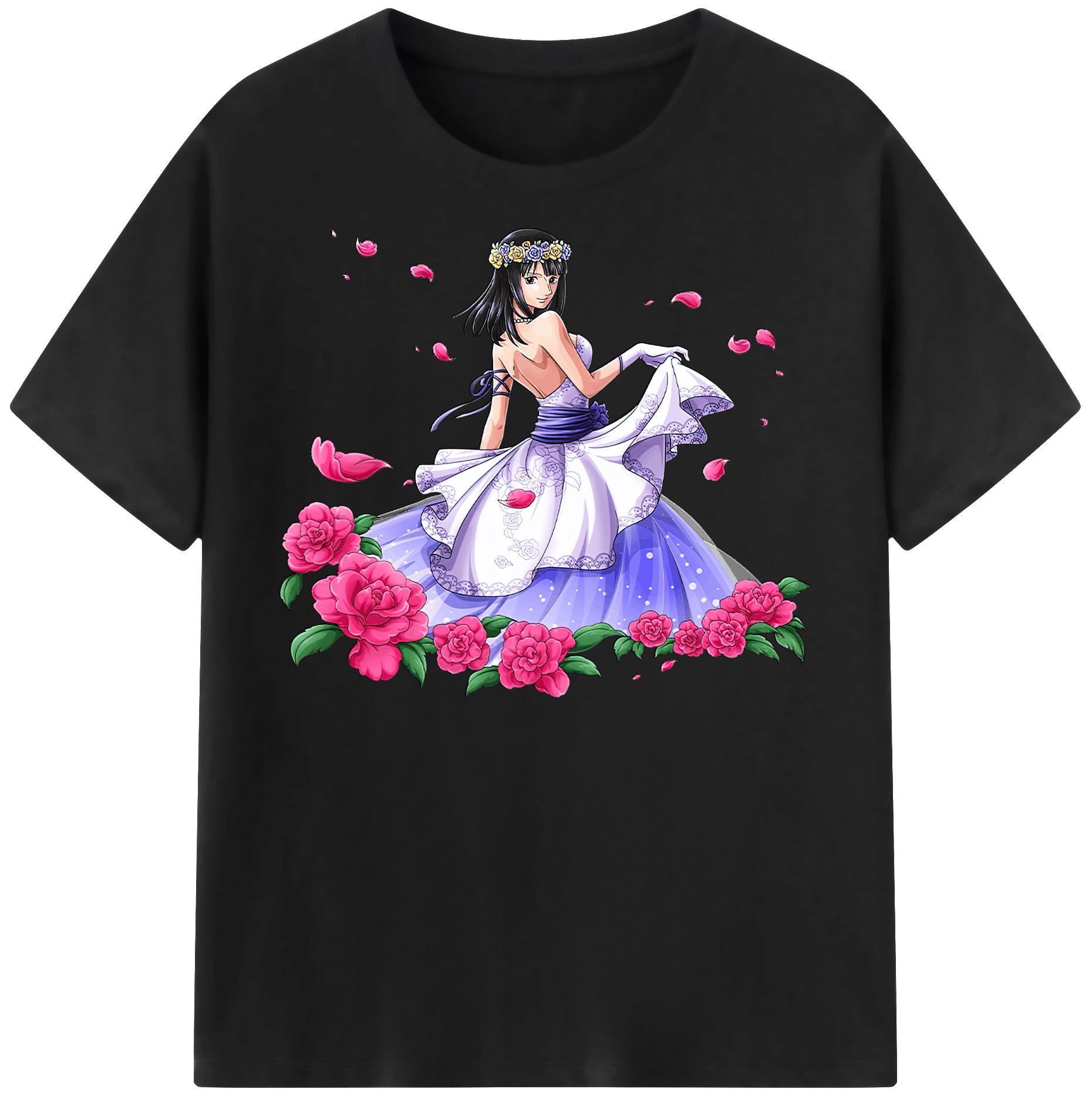 ワンピース ニコ・ロビン ONE PIECE Nico Robin 綿100％半袖Tシャツ（フロントプリント）