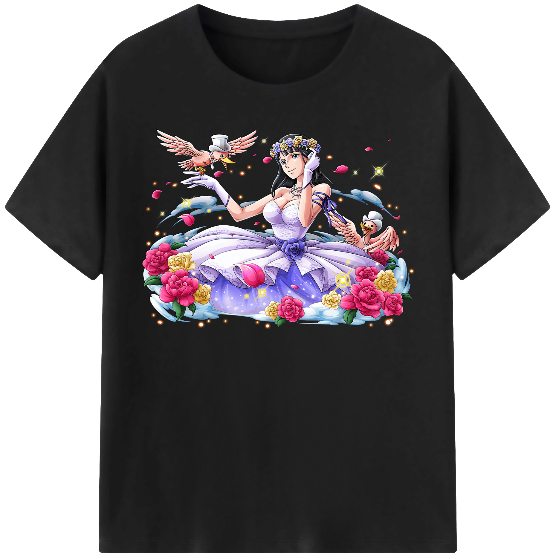 ワンピース ニコ・ロビン ONE PIECE Nico Robin 綿100％半袖Tシャツ（フロントプリント）