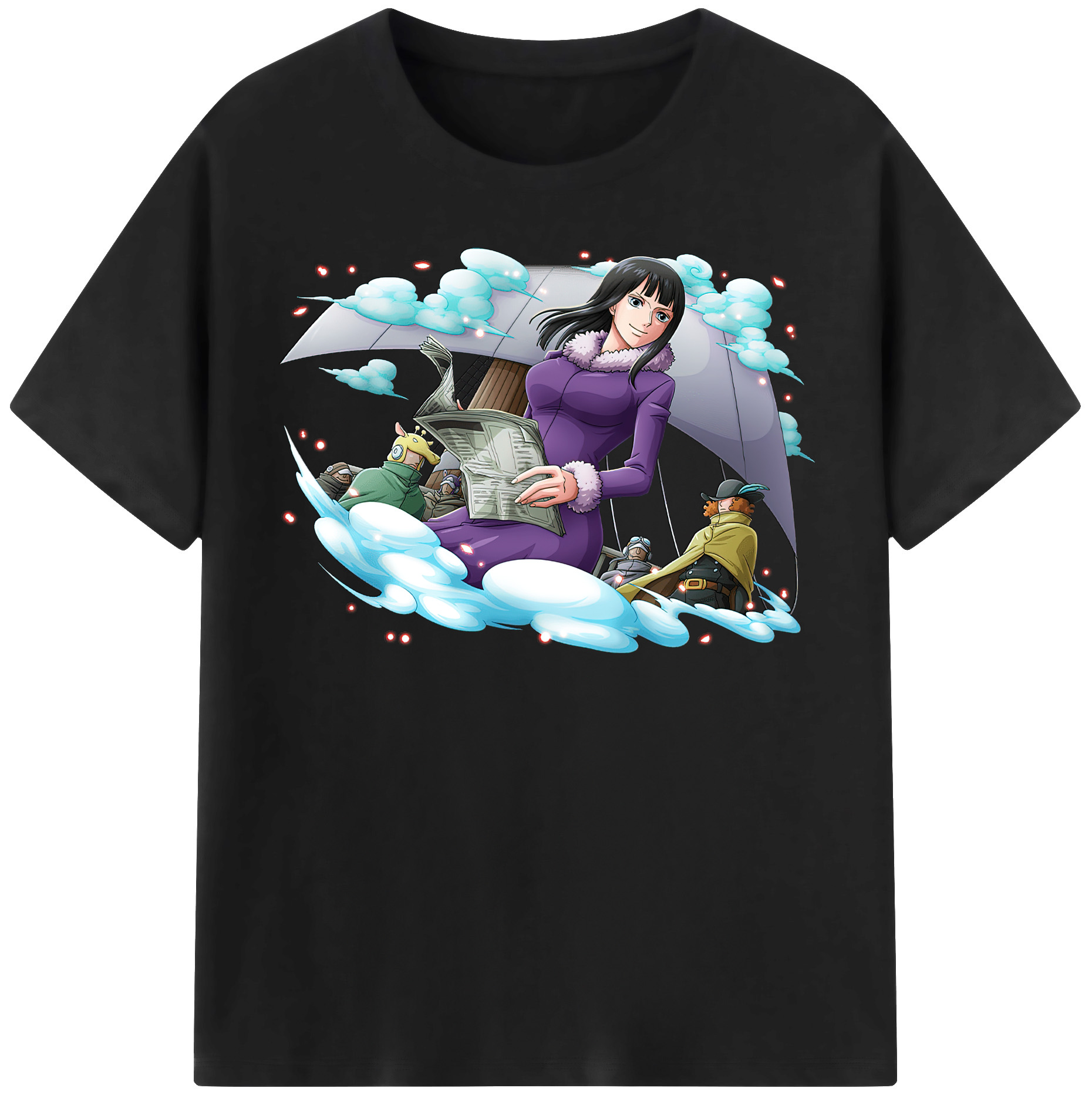 ワンピース ニコ・ロビン ONE PIECE Nico Robin 綿100％半袖Tシャツ（フロントプリント）