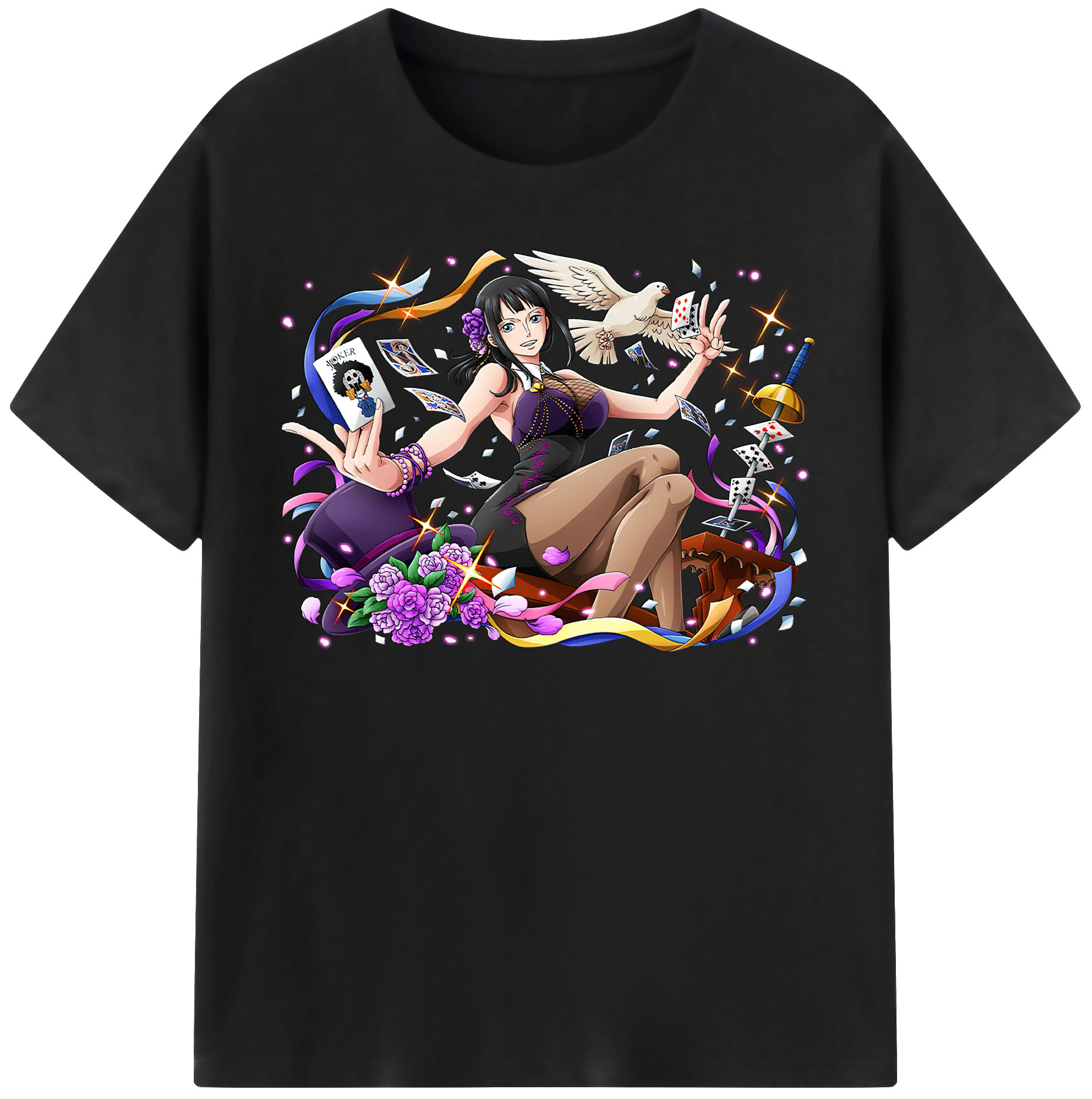 ワンピース ニコ・ロビン ONE PIECE Nico Robin 綿100％半袖Tシャツ（フロントプリント）