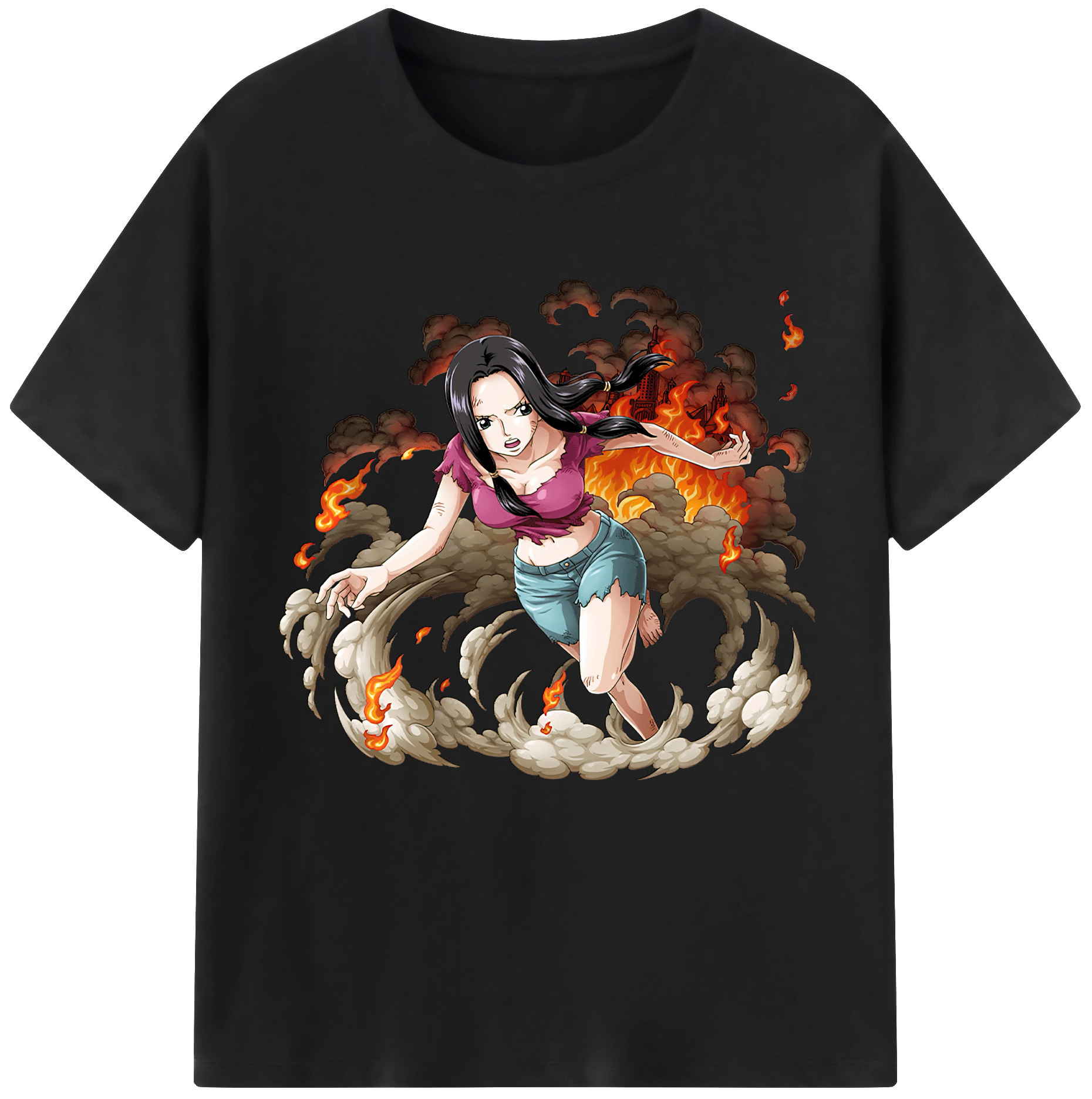 ワンピース ニコ・ロビン ONE PIECE Nico Robin 綿100％半袖Tシャツ（フロントプリント）