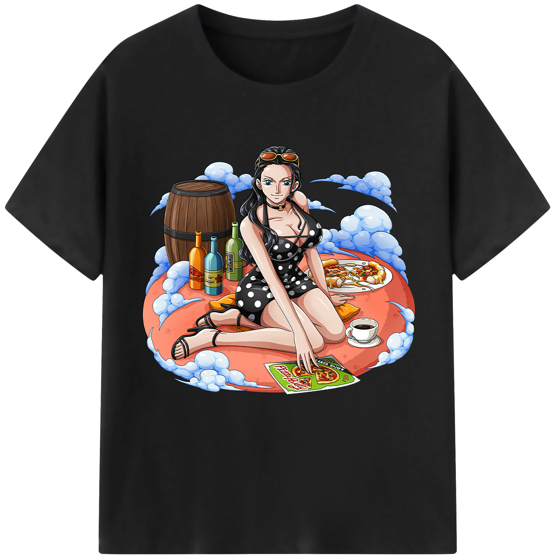 ワンピース ニコ・ロビン ONE PIECE Nico Robin 綿100％半袖Tシャツ（フロントプリント）