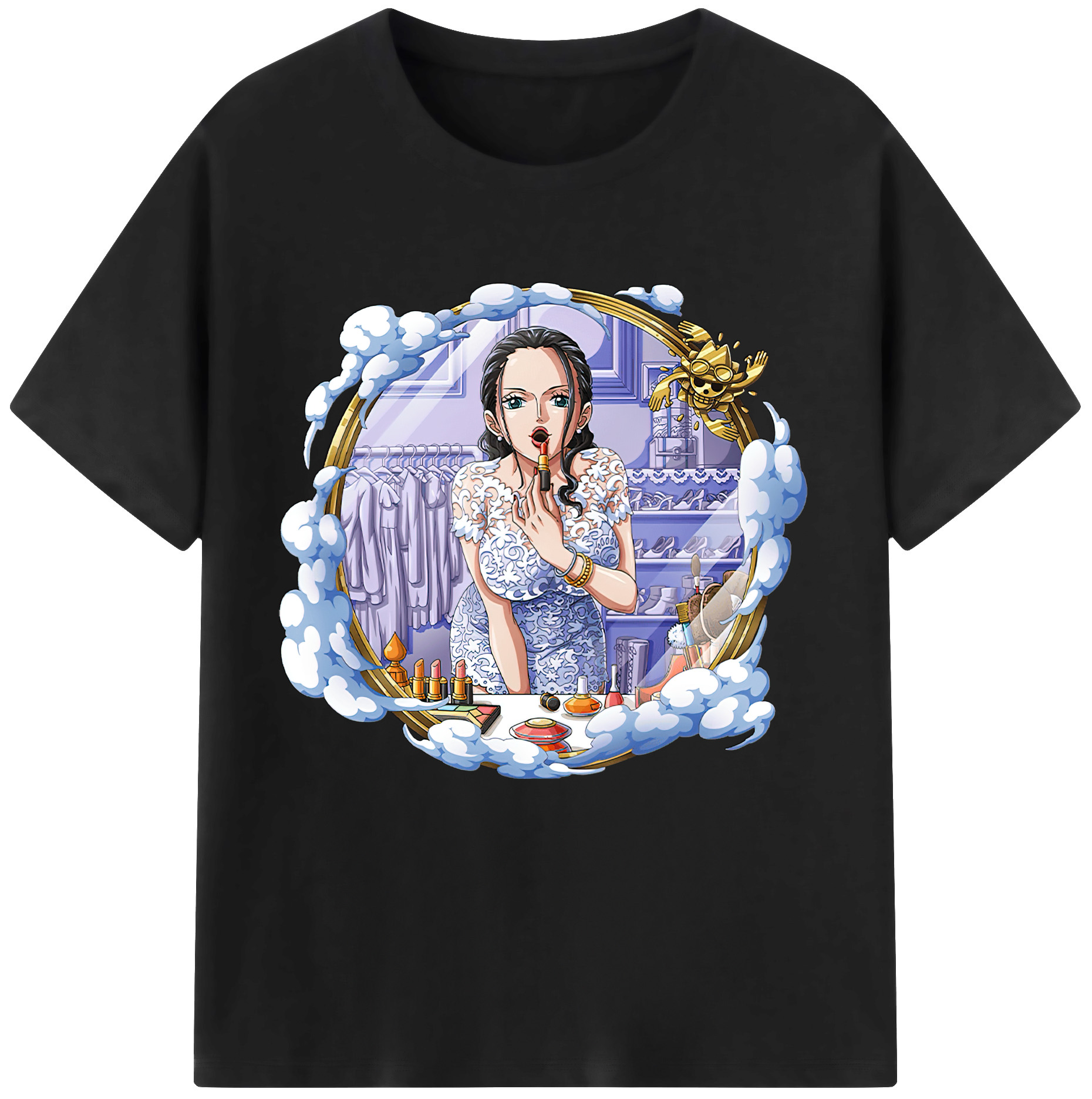 ワンピース ニコ・ロビン ONE PIECE Nico Robin 綿100％半袖Tシャツ（フロントプリント）