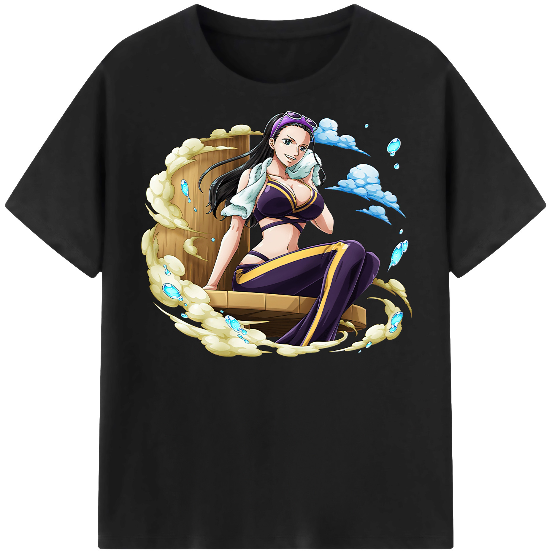 ワンピース ニコ・ロビン ONE PIECE Nico Robin 綿100％半袖Tシャツ（フロントプリント）
