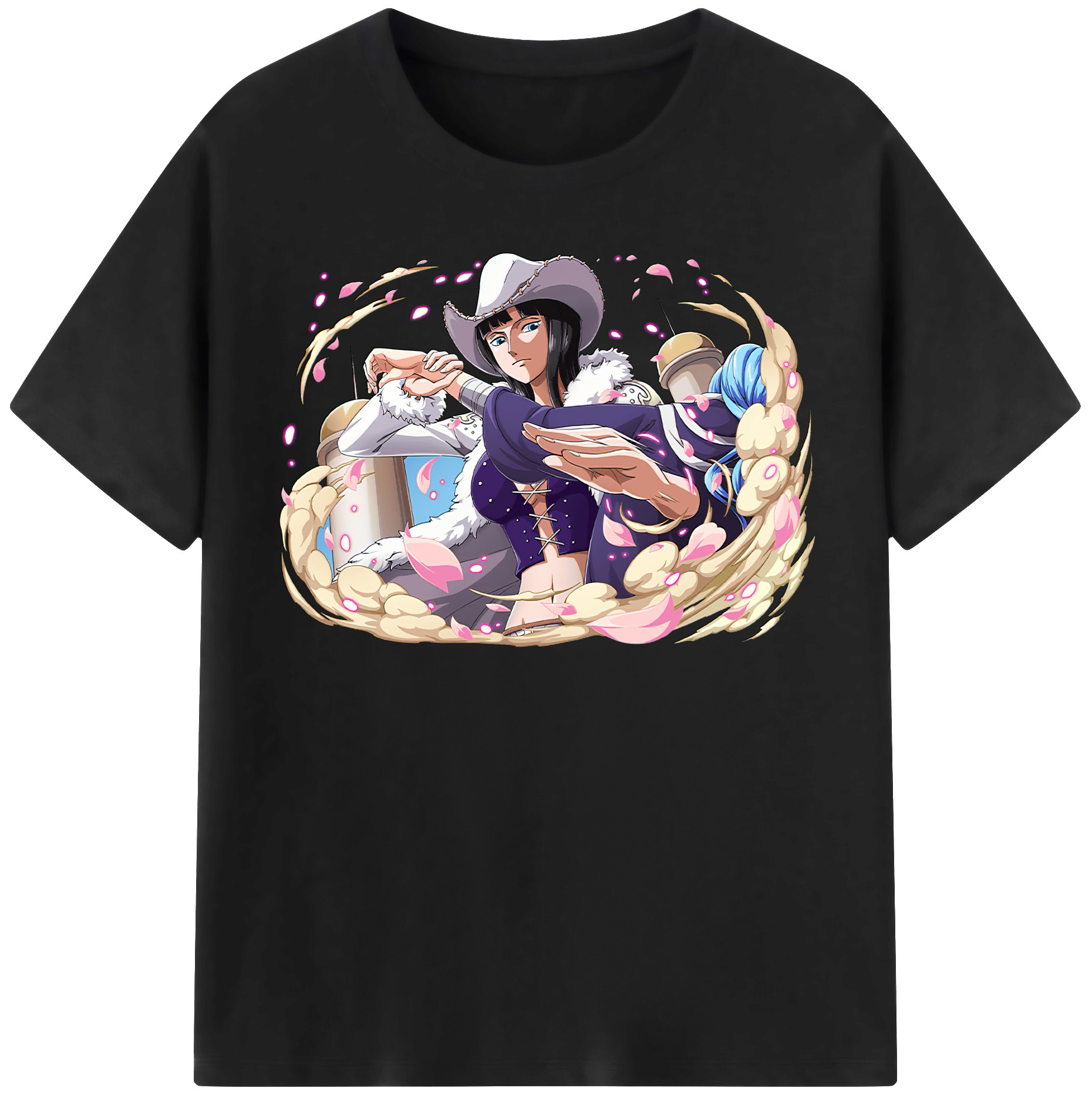 ワンピース ニコ・ロビン ONE PIECE Nico Robin 綿100％半袖Tシャツ（フロントプリント）