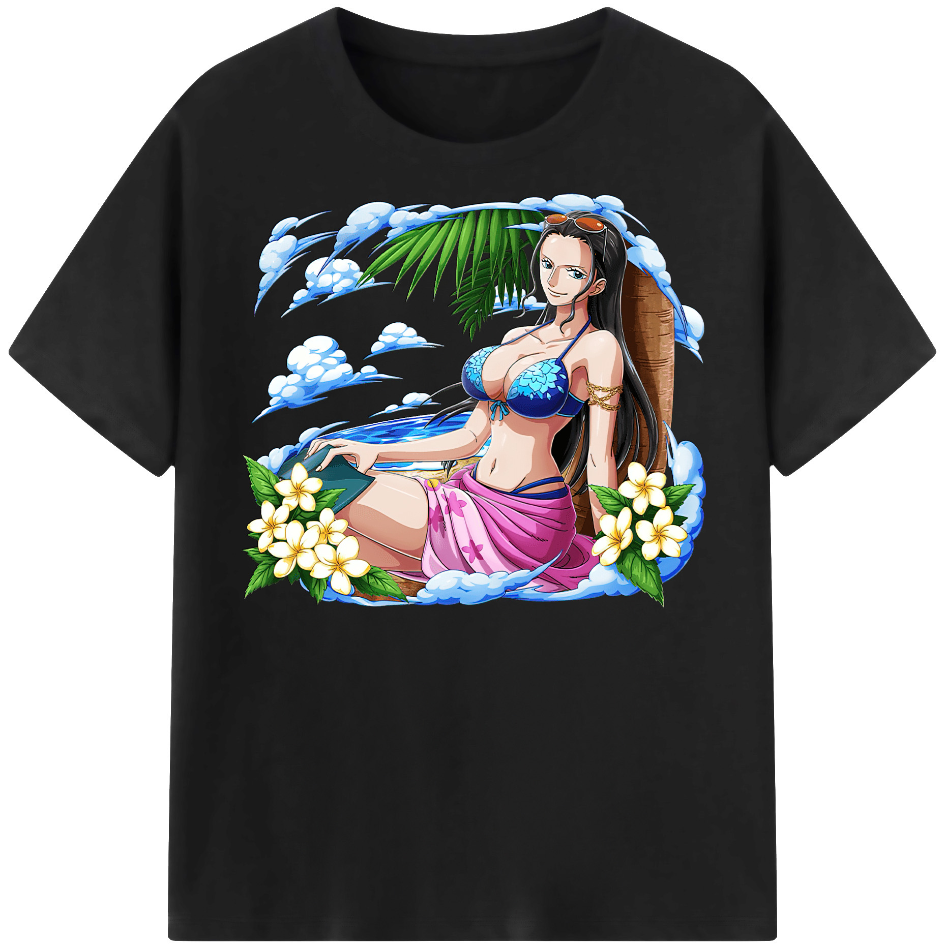 ワンピース ニコ・ロビン ONE PIECE Nico Robin 綿100％半袖Tシャツ（フロントプリント）