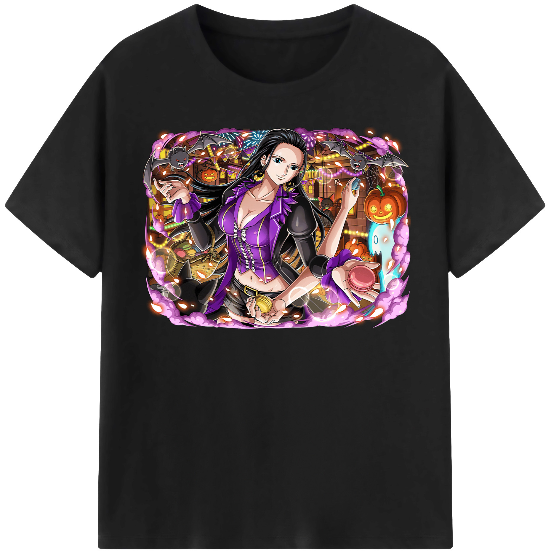 ワンピース ニコ・ロビン ONE PIECE Nico Robin 綿100％半袖Tシャツ（フロントプリント）
