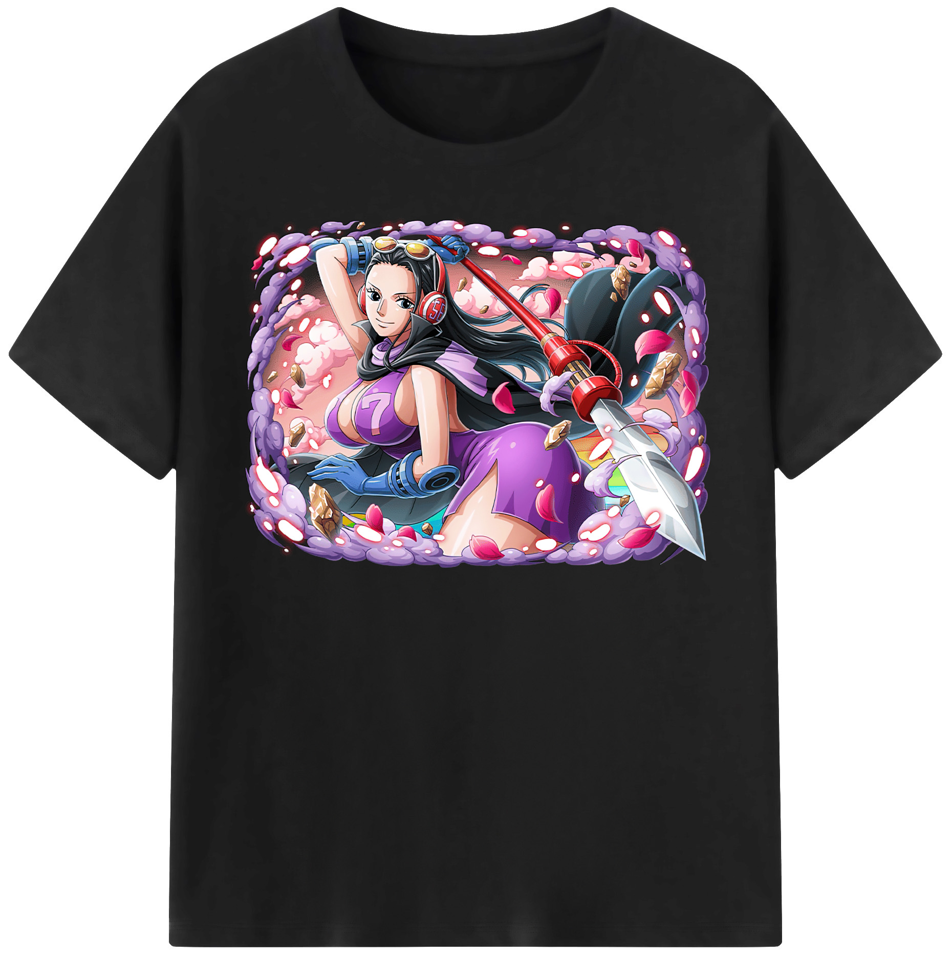 ワンピース ニコ・ロビン ONE PIECE Nico Robin 綿100％半袖Tシャツ（フロントプリント）
