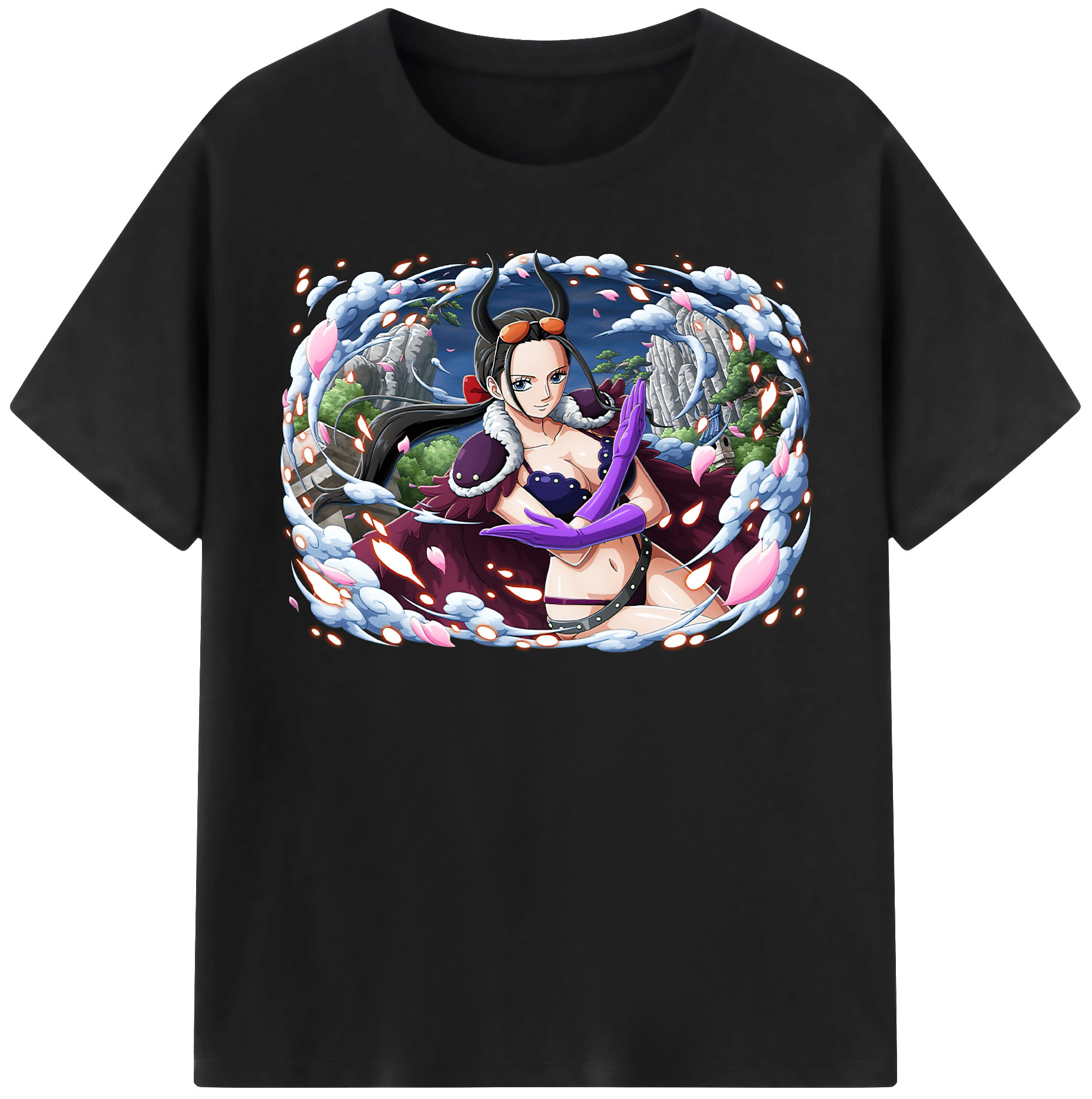 ワンピース ニコ・ロビン ONE PIECE Nico Robin 綿100％半袖Tシャツ（フロントプリント）