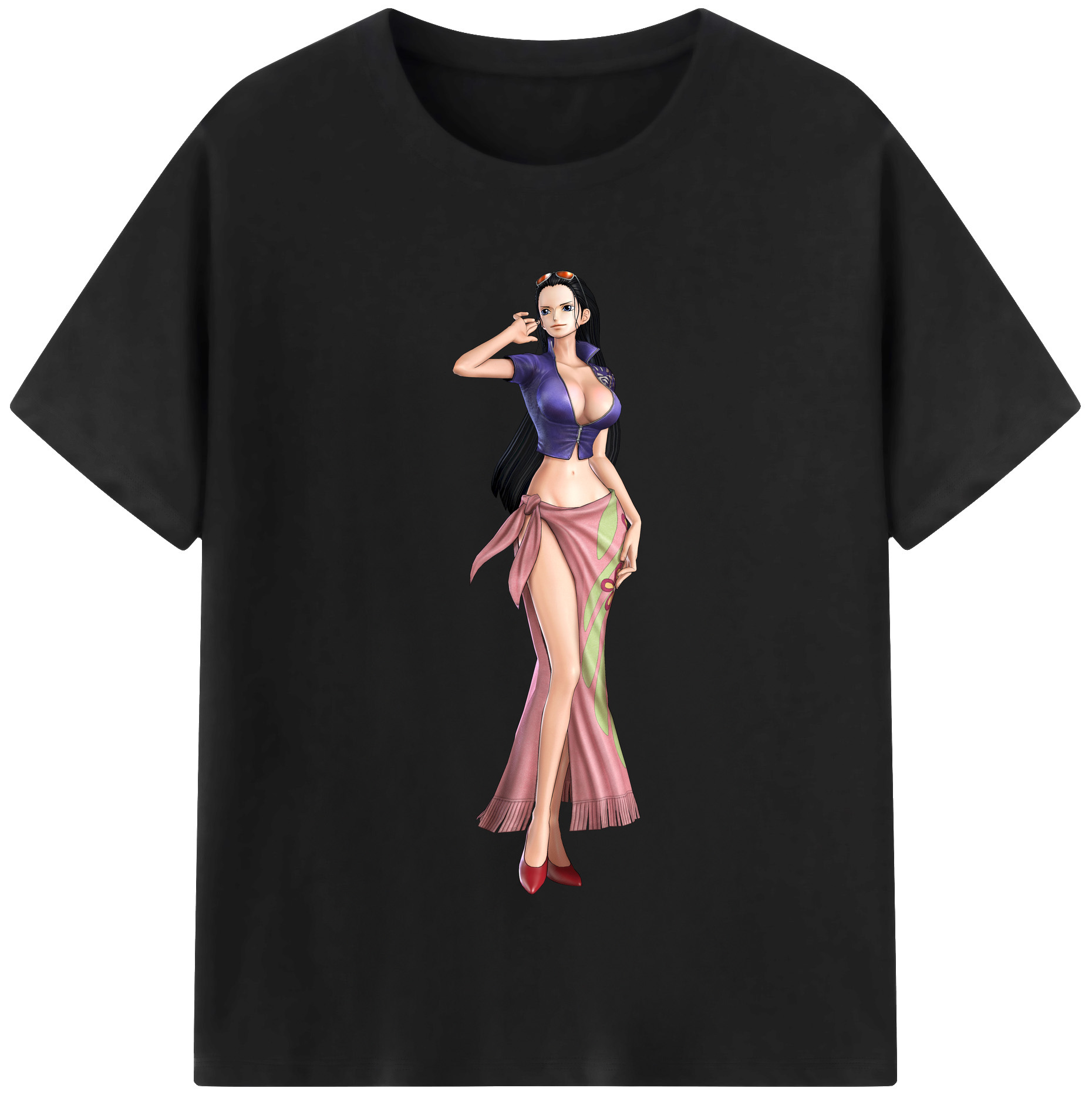 ワンピース ニコ・ロビン ONE PIECE Nico Robin 綿100％半袖Tシャツ（フロントプリント）