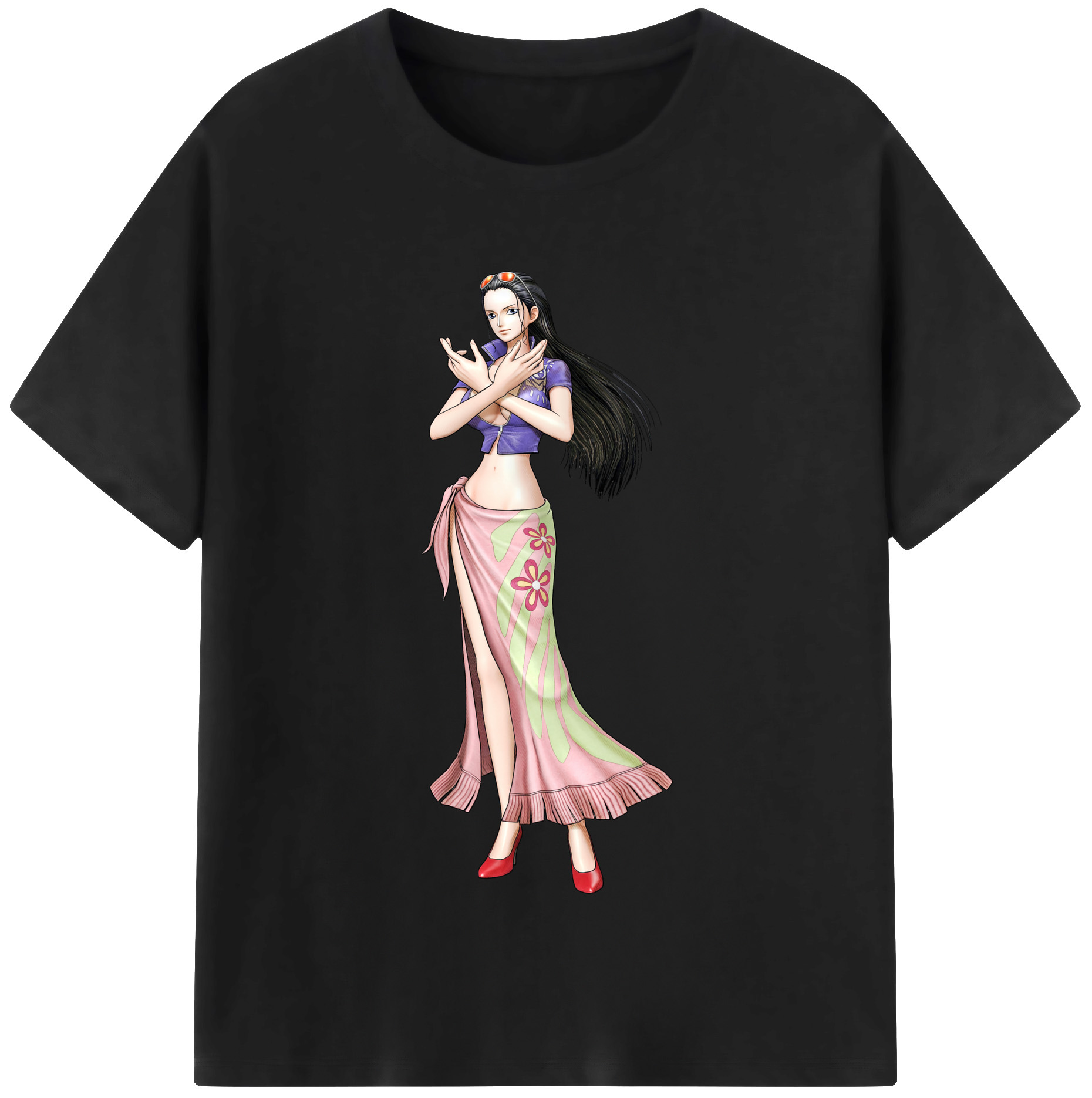 ワンピース ニコ・ロビン ONE PIECE Nico Robin 綿100％半袖Tシャツ（フロントプリント）