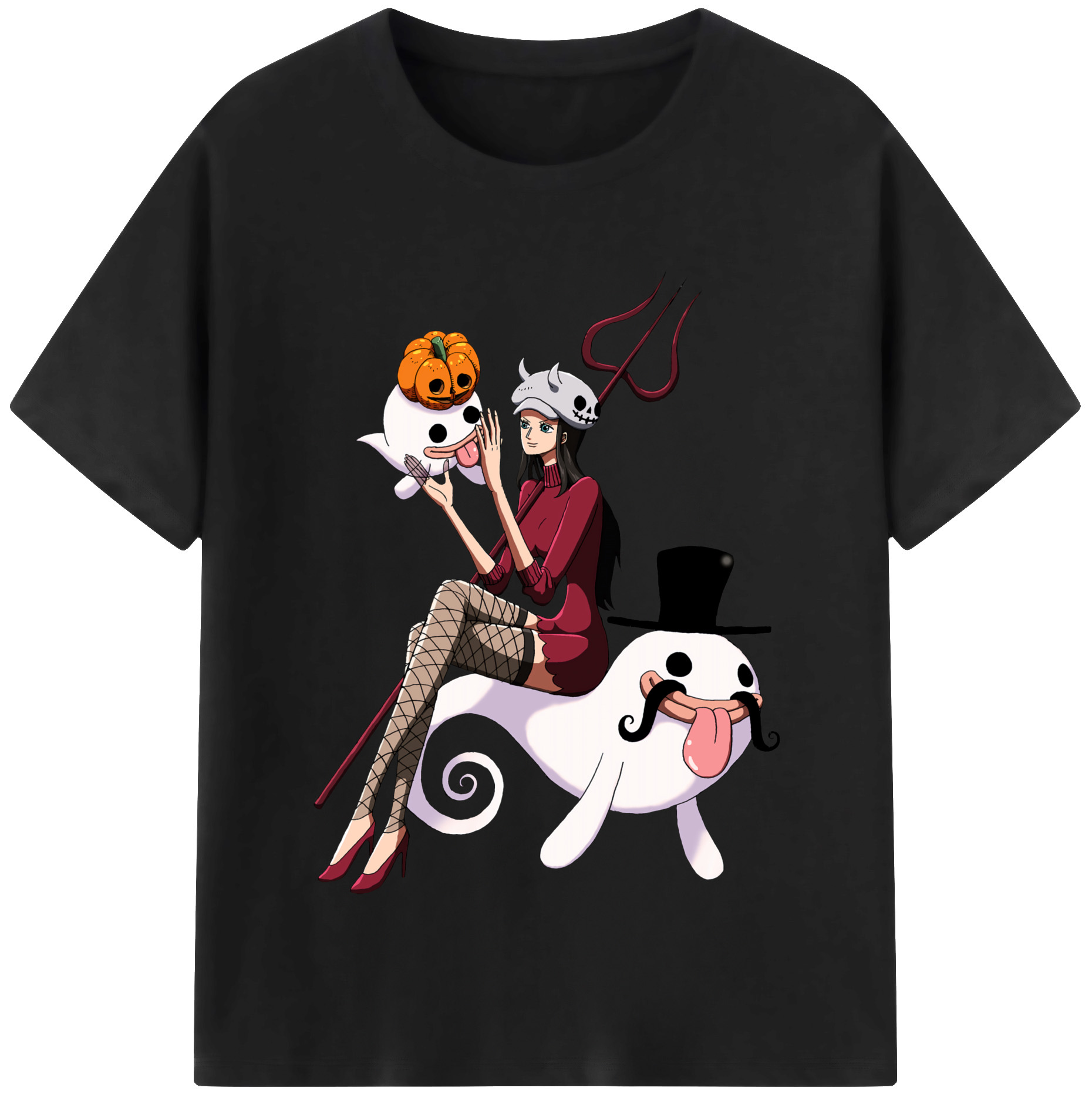 ワンピース ニコ・ロビン ONE PIECE Nico Robin 綿100％半袖Tシャツ（フロントプリント）