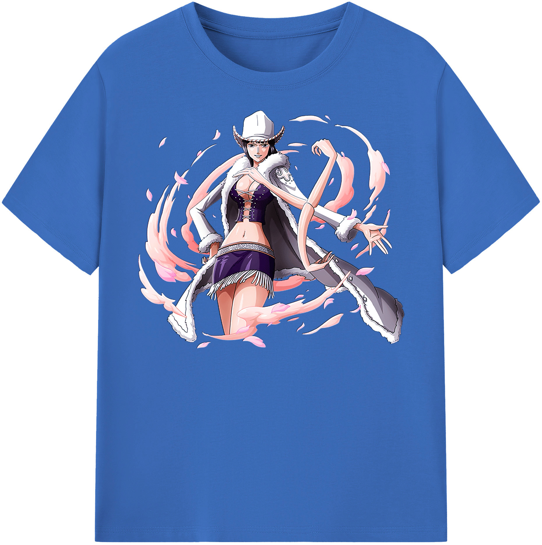 ワンピース ニコ・ロビン ONE PIECE Nico Robin 綿100％半袖Tシャツ（フロントプリント）