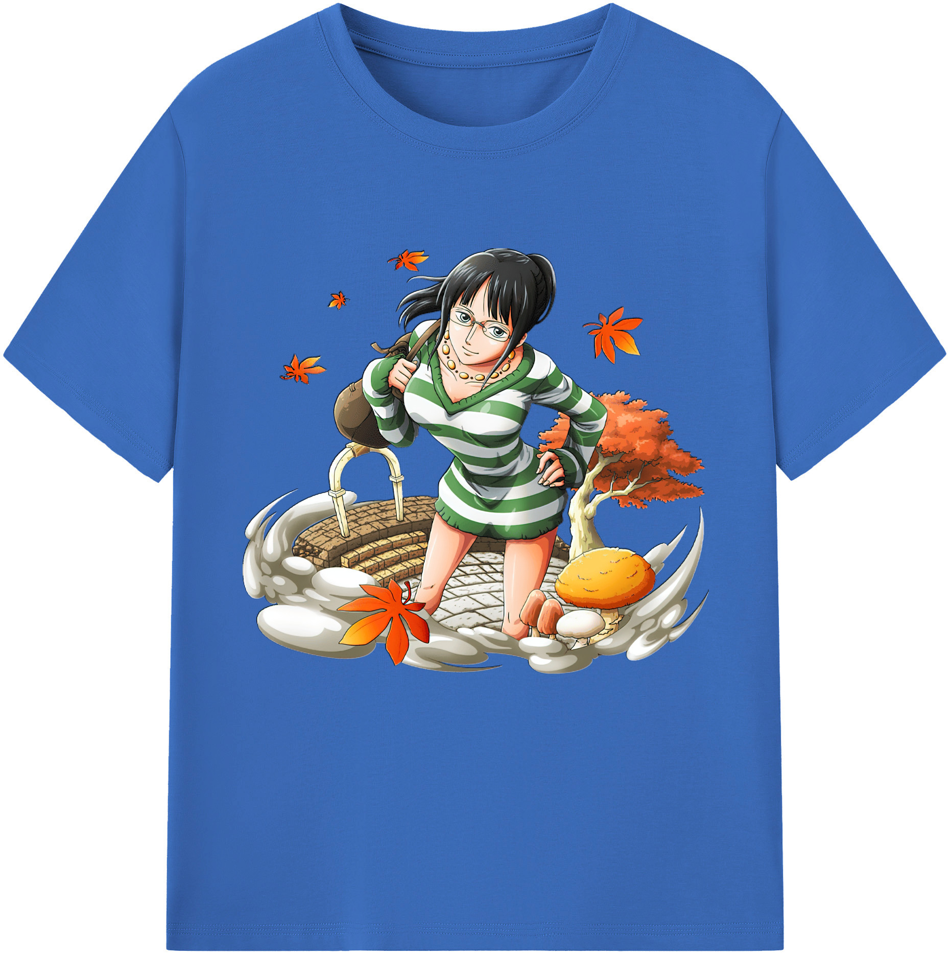 ワンピース ニコ・ロビン ONE PIECE Nico Robin 綿100％半袖Tシャツ（フロントプリント）