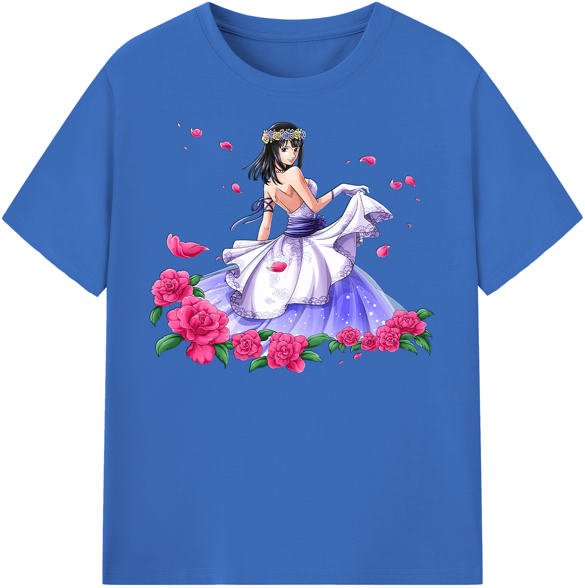 ワンピース ニコ・ロビン ONE PIECE Nico Robin 綿100％半袖Tシャツ（フロントプリント）
