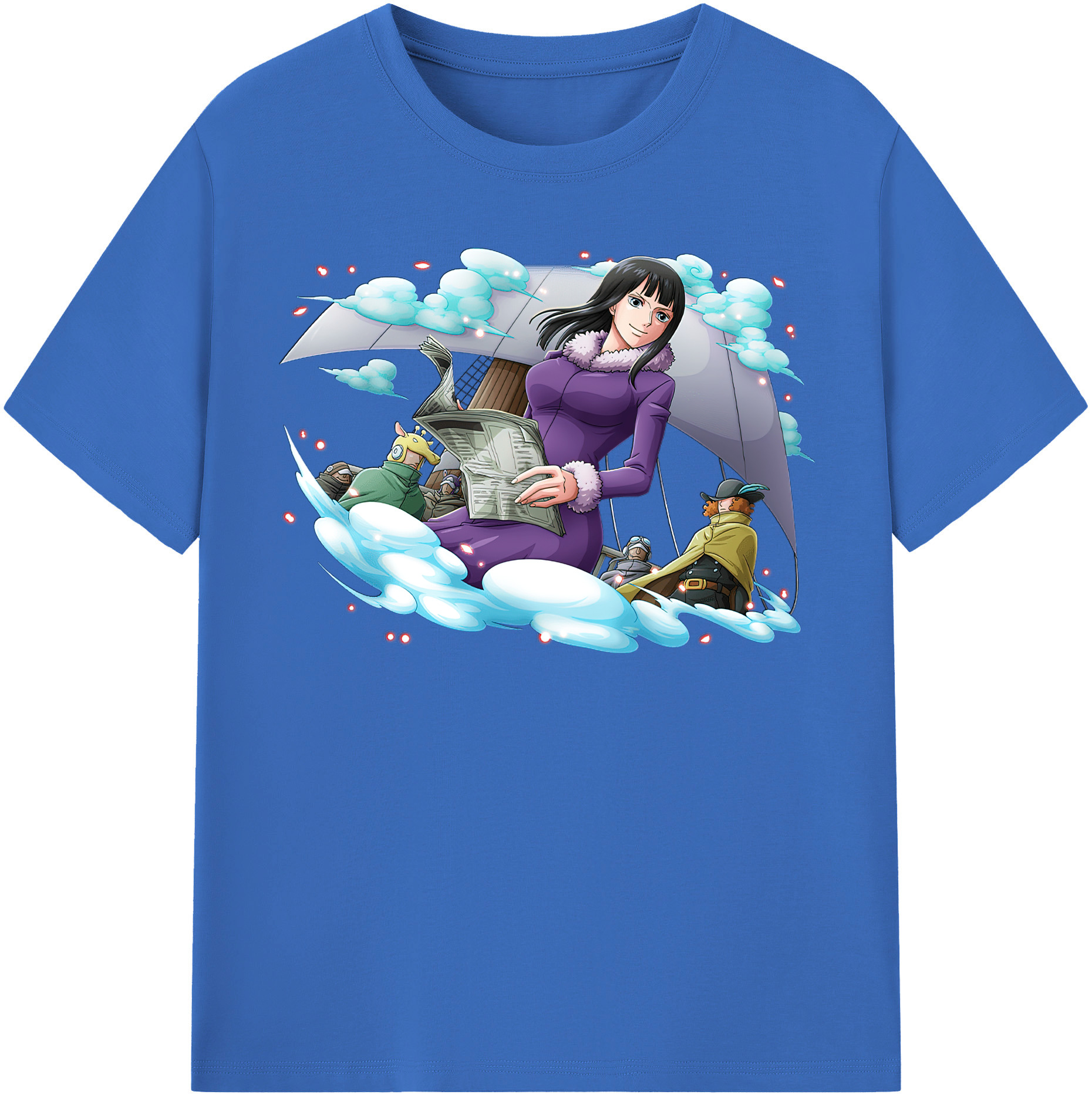 ワンピース ニコ・ロビン ONE PIECE Nico Robin 綿100％半袖Tシャツ（フロントプリント）