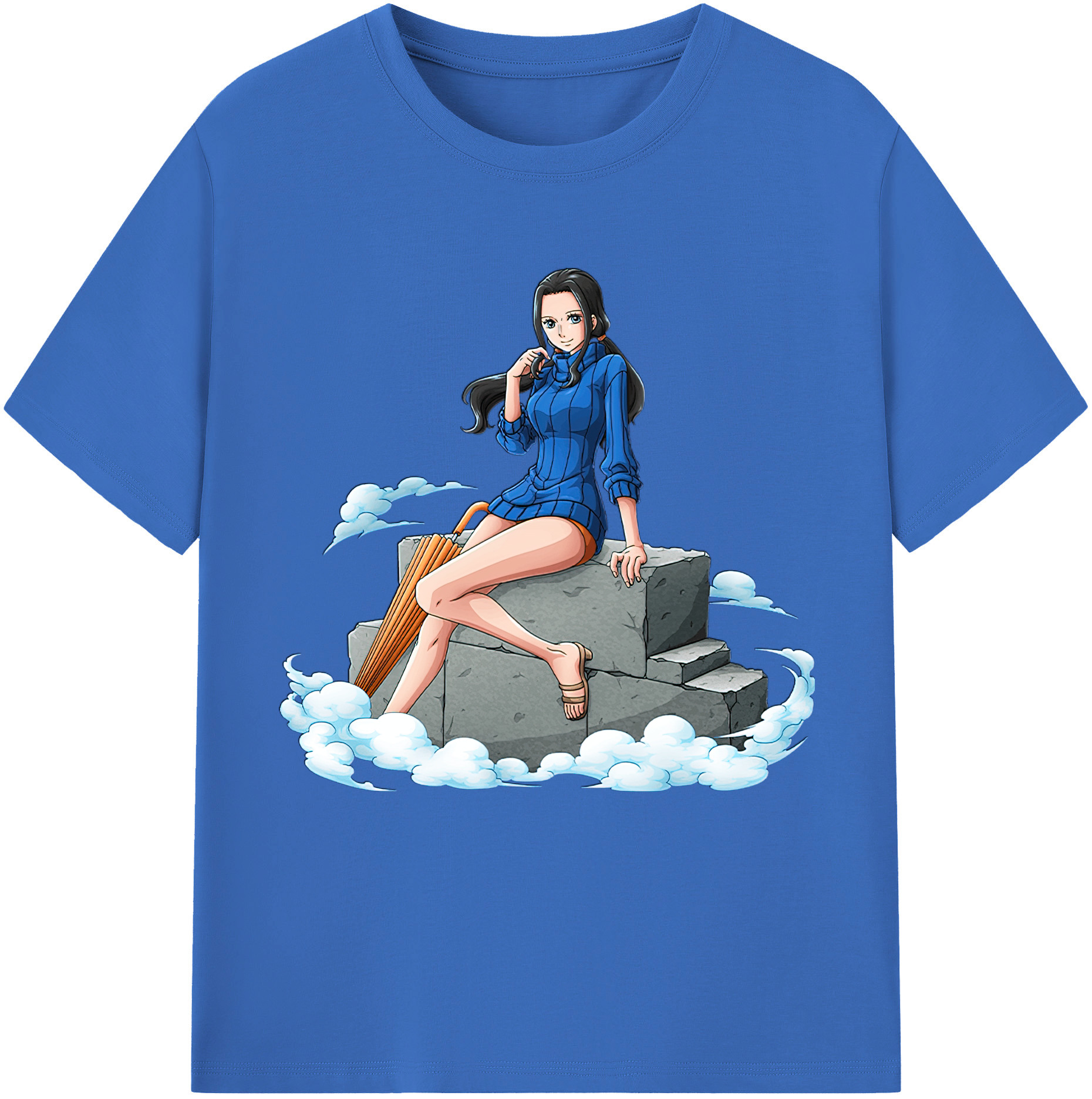 ワンピース ニコ・ロビン ONE PIECE Nico Robin 綿100％半袖Tシャツ（フロントプリント）