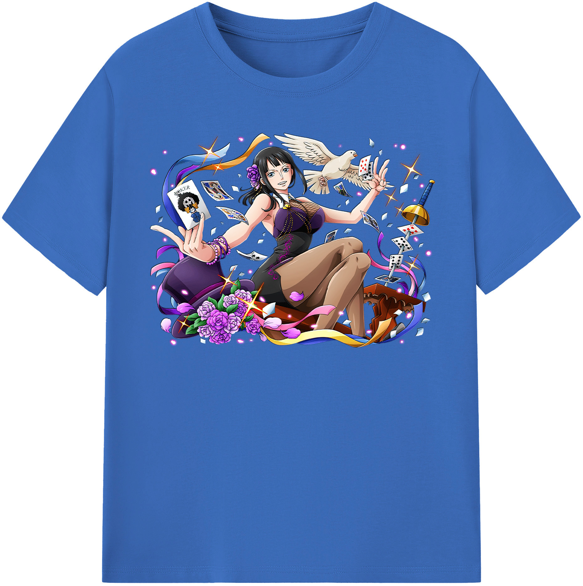ワンピース ニコ・ロビン ONE PIECE Nico Robin 綿100％半袖Tシャツ（フロントプリント）