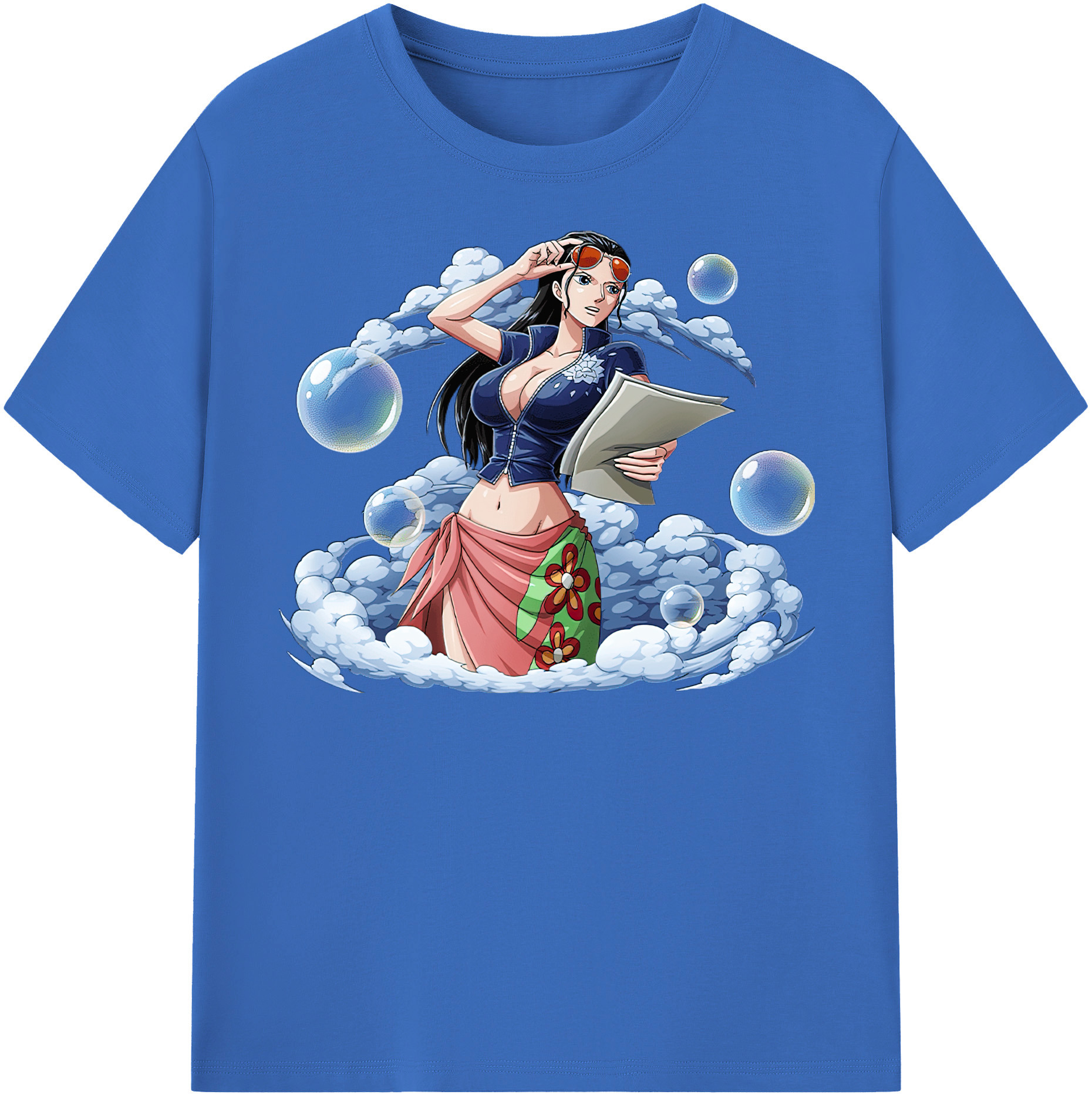 ワンピース ニコ・ロビン ONE PIECE Nico Robin 綿100％半袖Tシャツ（フロントプリント）