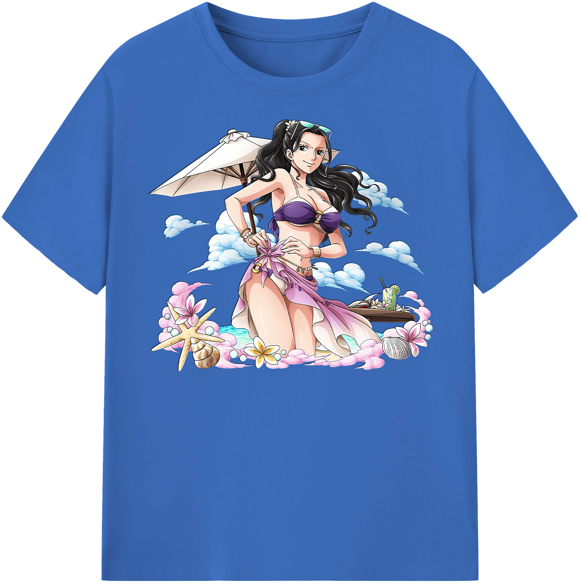 ワンピース ニコ・ロビン ONE PIECE Nico Robin 綿100％半袖Tシャツ（フロントプリント）