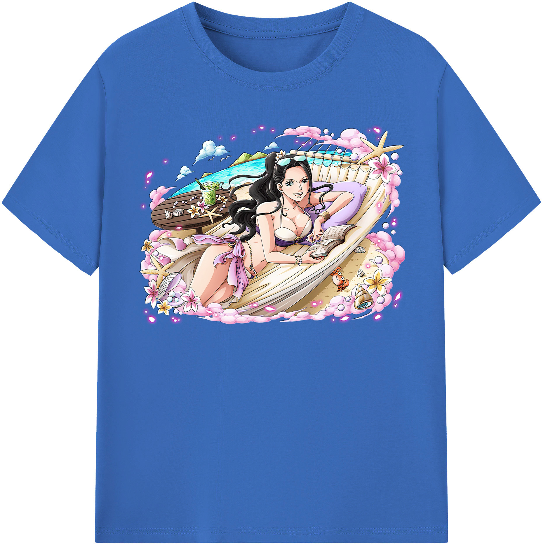 ワンピース ニコ・ロビン ONE PIECE Nico Robin 綿100％半袖Tシャツ（フロントプリント）