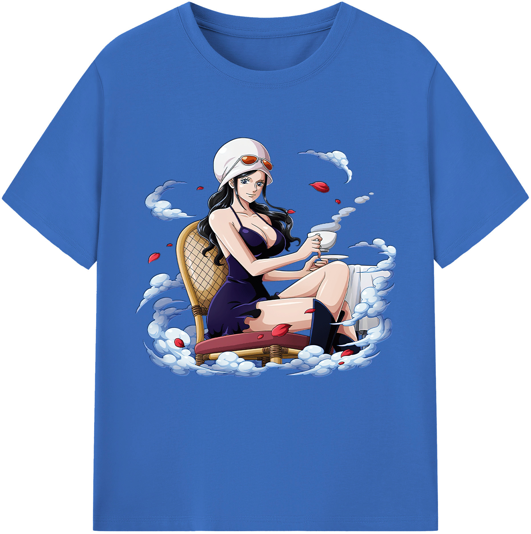 ワンピース ニコ・ロビン ONE PIECE Nico Robin 綿100％半袖Tシャツ（フロントプリント）