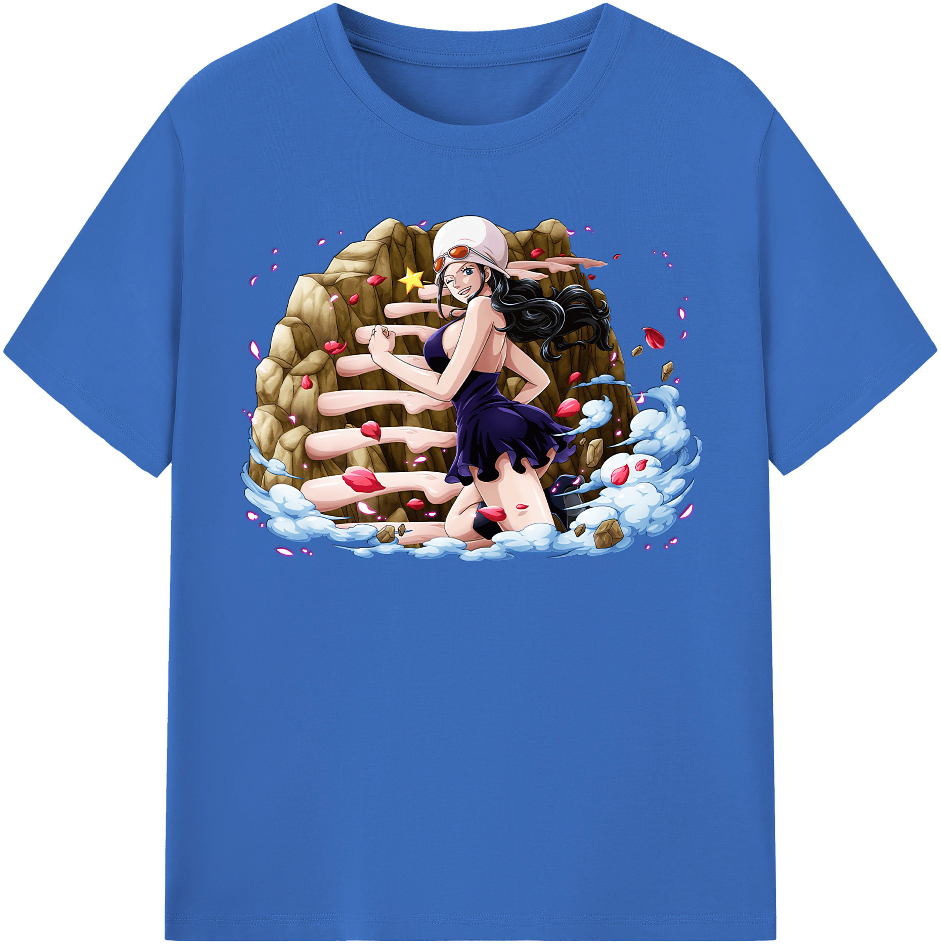 ワンピース ニコ・ロビン ONE PIECE Nico Robin 綿100％半袖Tシャツ（フロントプリント）
