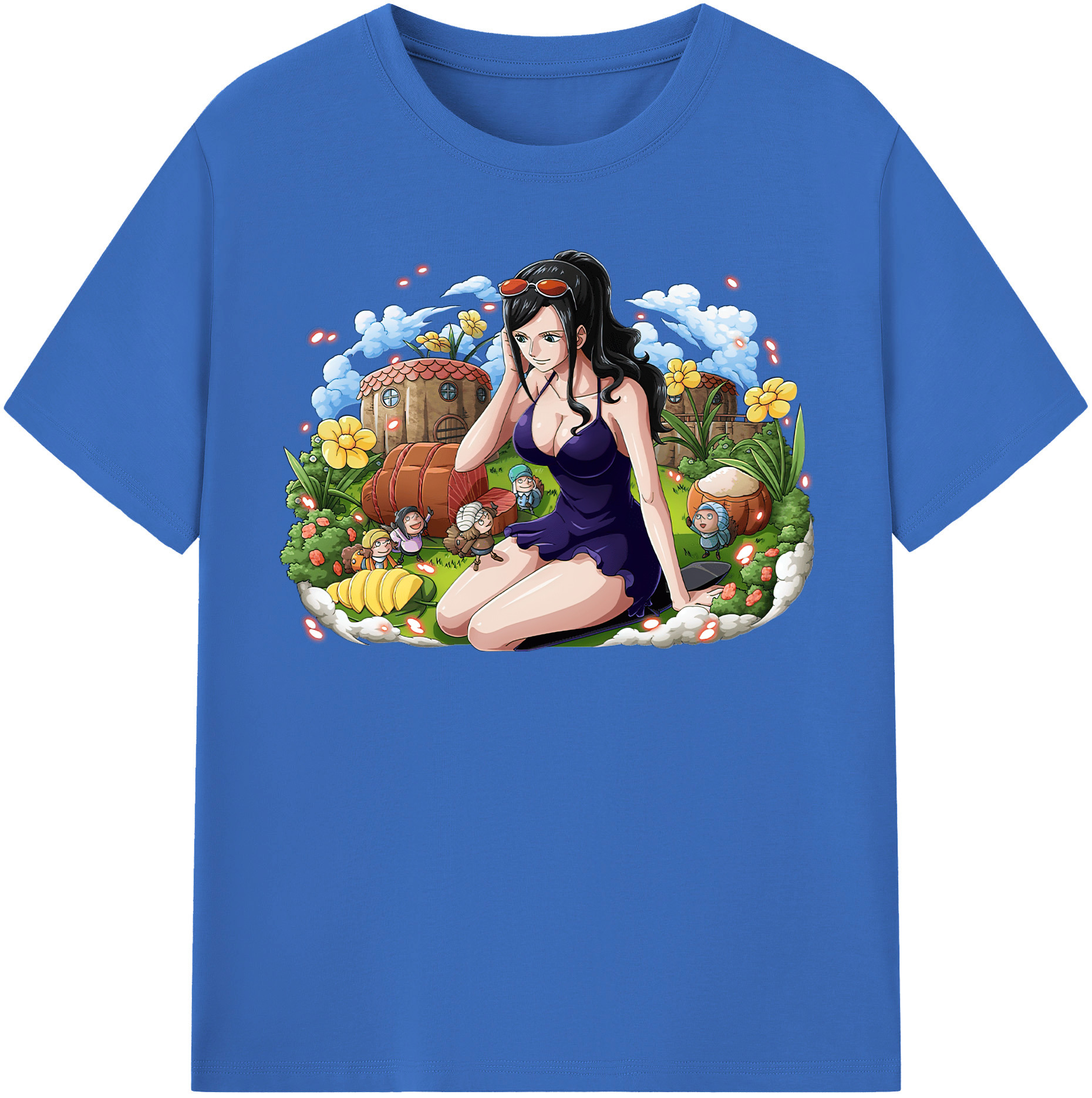 ワンピース ニコ・ロビン ONE PIECE Nico Robin 綿100％半袖Tシャツ（フロントプリント）